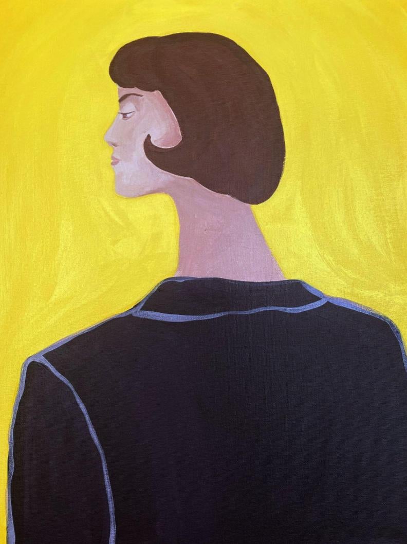 In einer Jacke, 50x40 cm, Acryl auf Leinwand – Painting von Ksenia Khramtsova