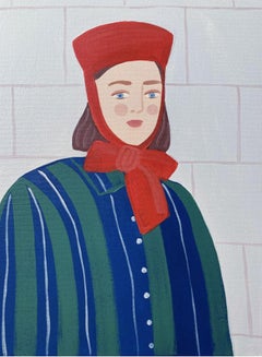 Red bow, 50x40 cm, acrylic on canvas