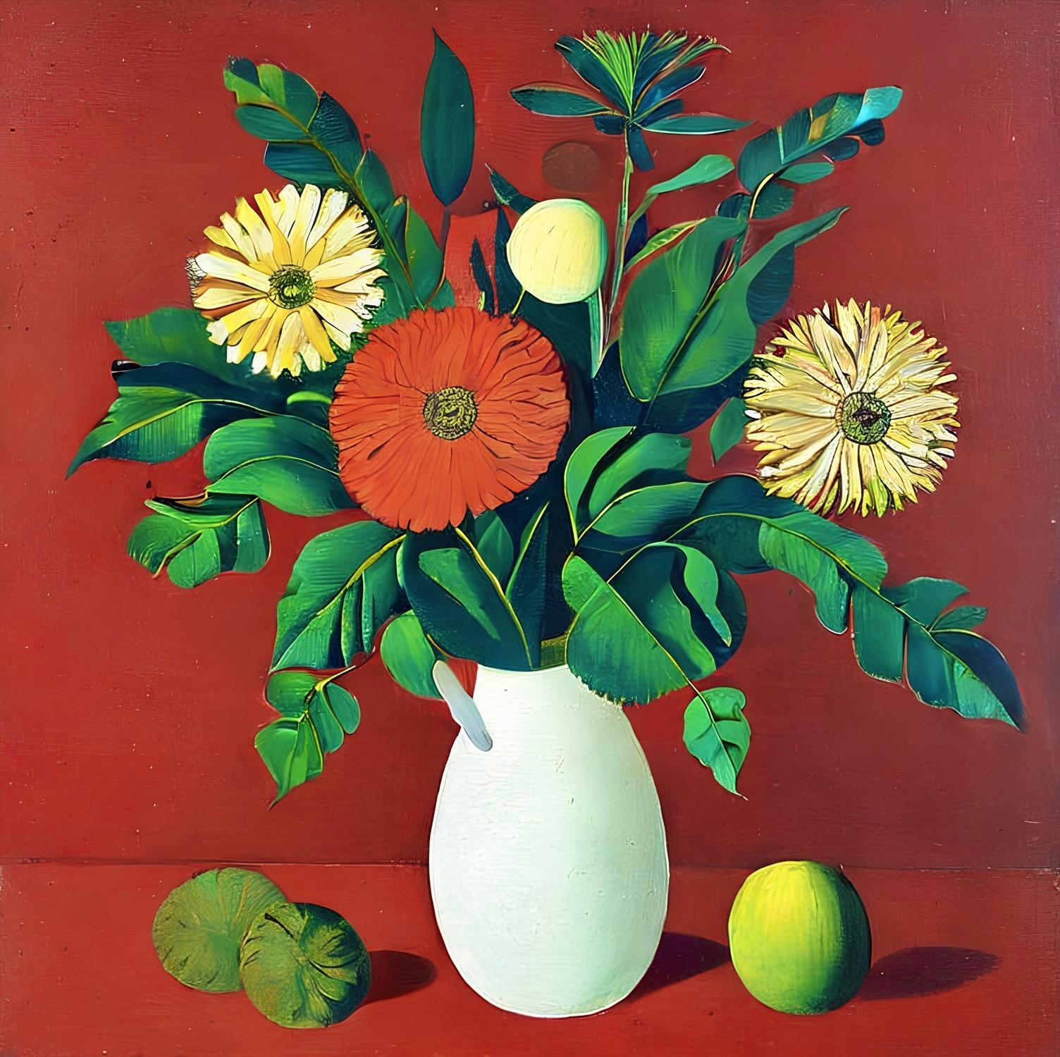 Bodegón , 70x70cm, impresión sobre lienzo.Edición 20 uds. - Print de Nina Tsoriti