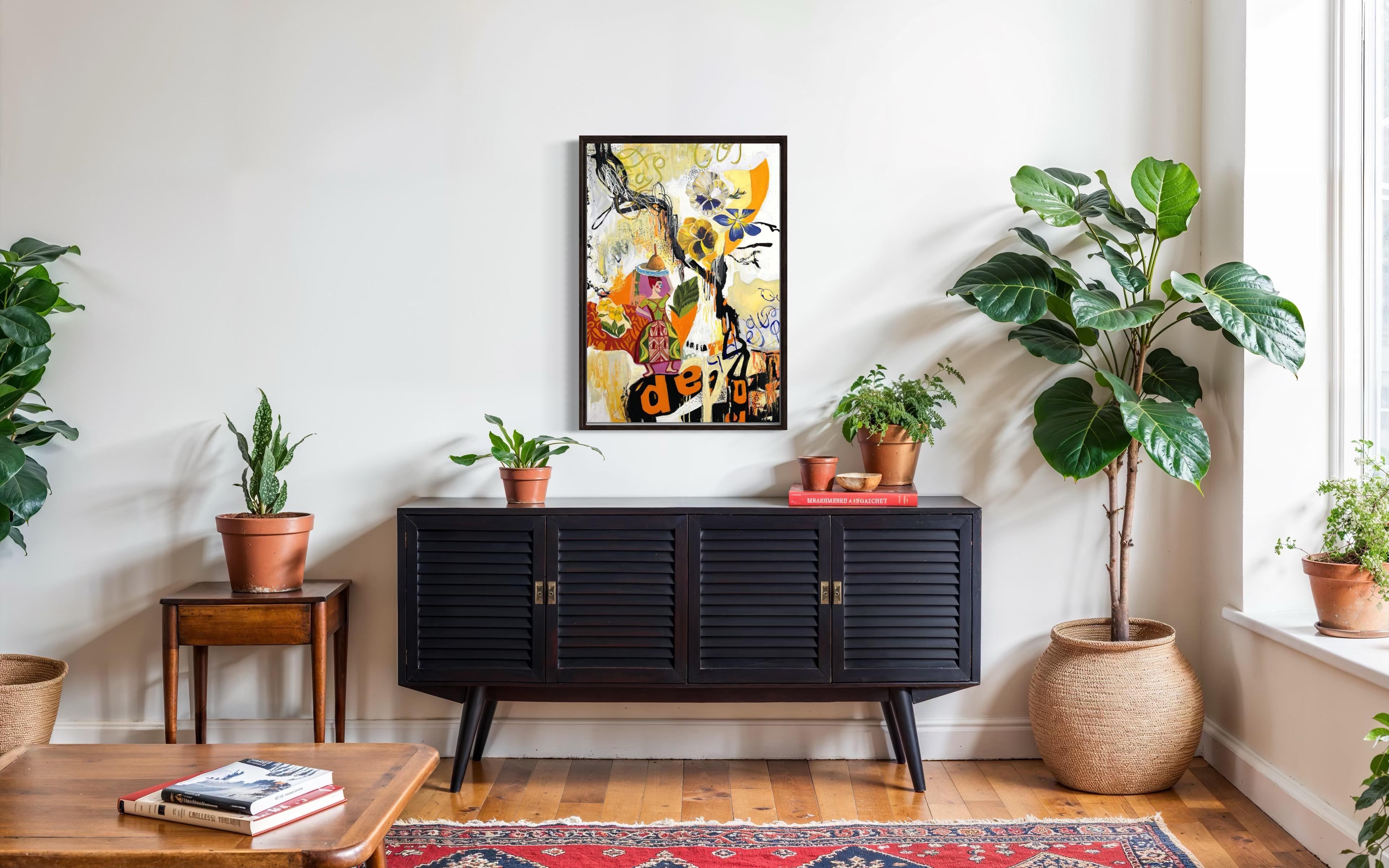 „Moroccan pear“ Segeltuch, Mischtechnik, 100x70cm im Angebot 5