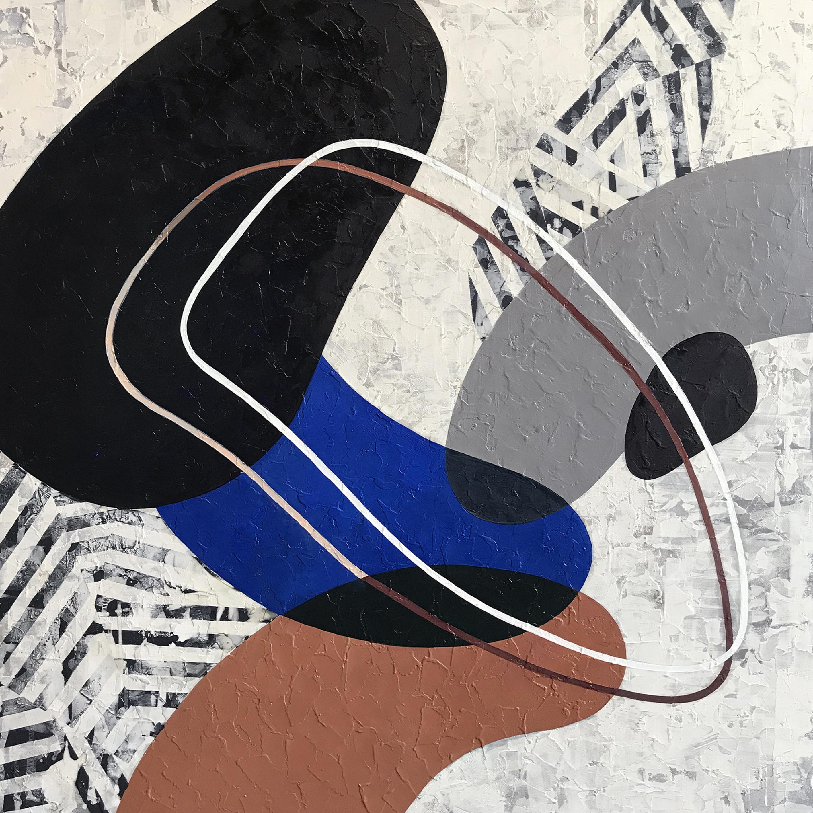 Equilibrium, 90x90cm, Acryl auf Leinwand – Art von Nadya Mamonova