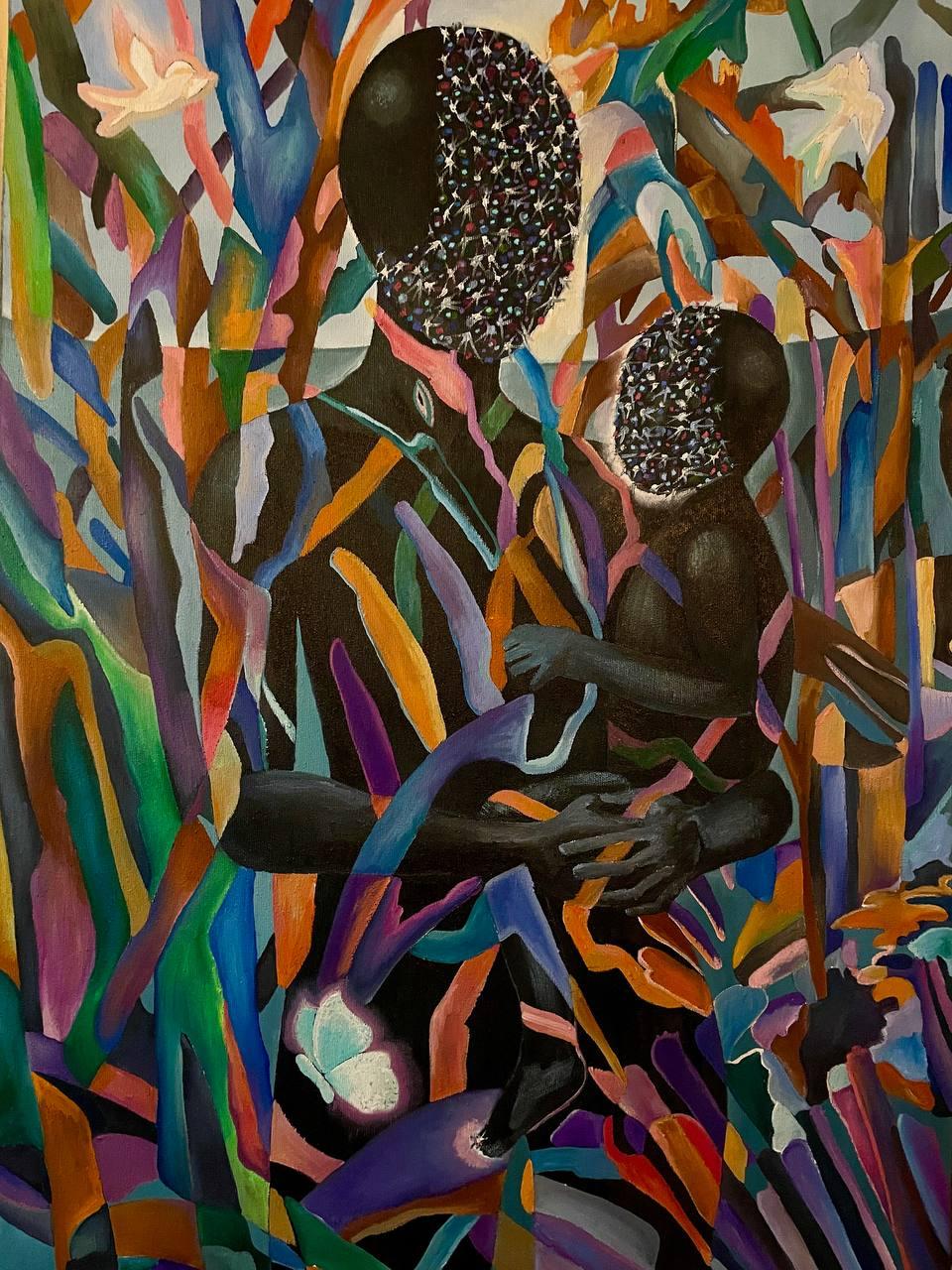 Leuchte, 150x100 cm, Öl/Leinwand – Art von Tanya Brodskaya