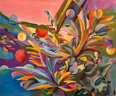 Space Lily, 100x120cm, Öl/Acryl/Leinwand
