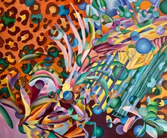 Leo's Hide and Seek, 140x170cm, Öl/Acryl/Leinwand