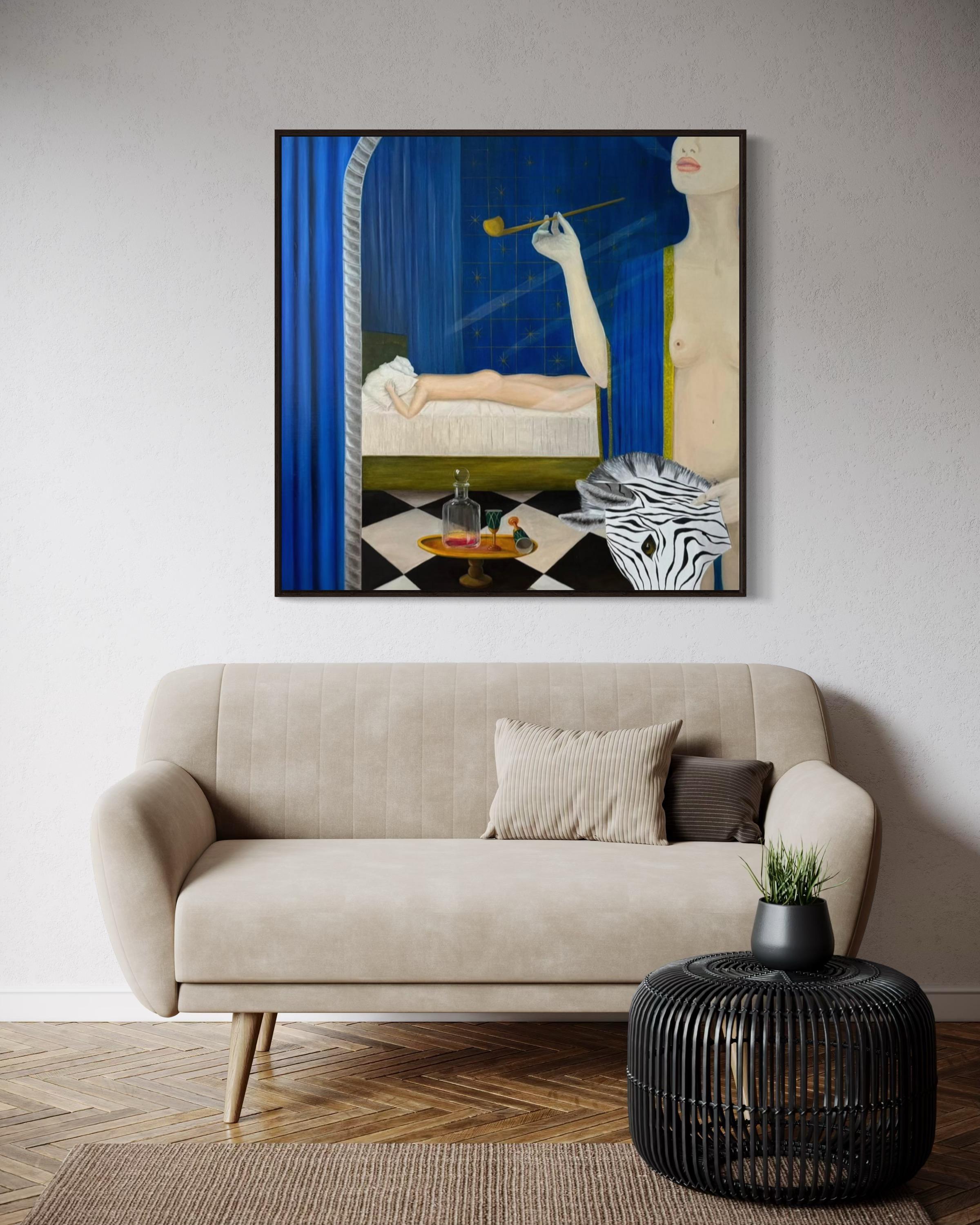N186, 100x100cm, Öl auf Leinwand, Öl im Angebot 1