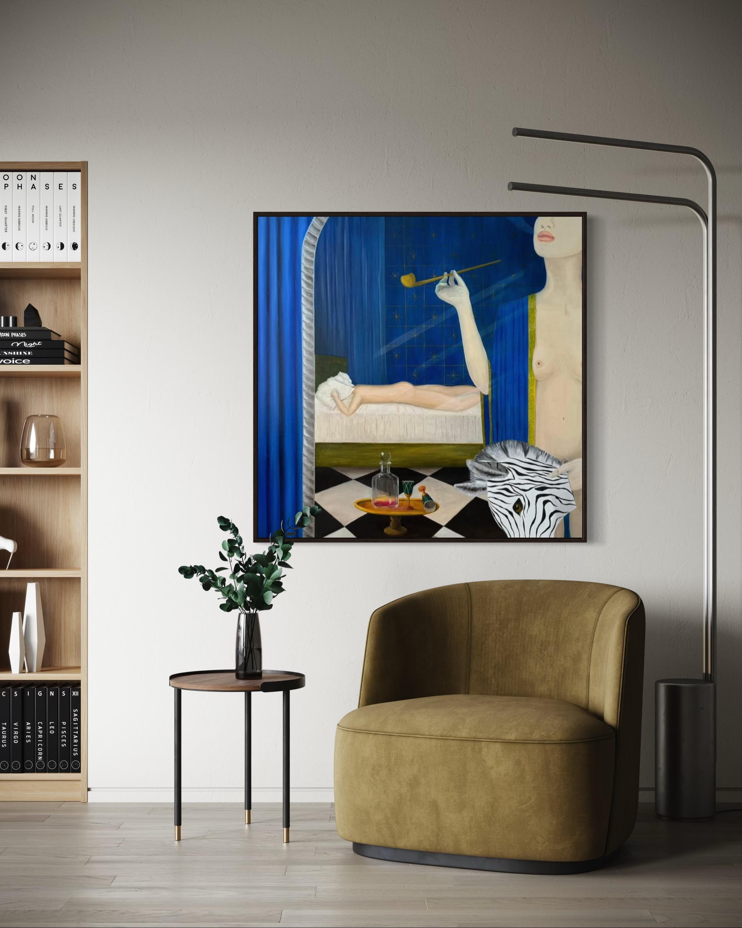 N186, 100x100cm, Öl auf Leinwand, Öl im Angebot 2