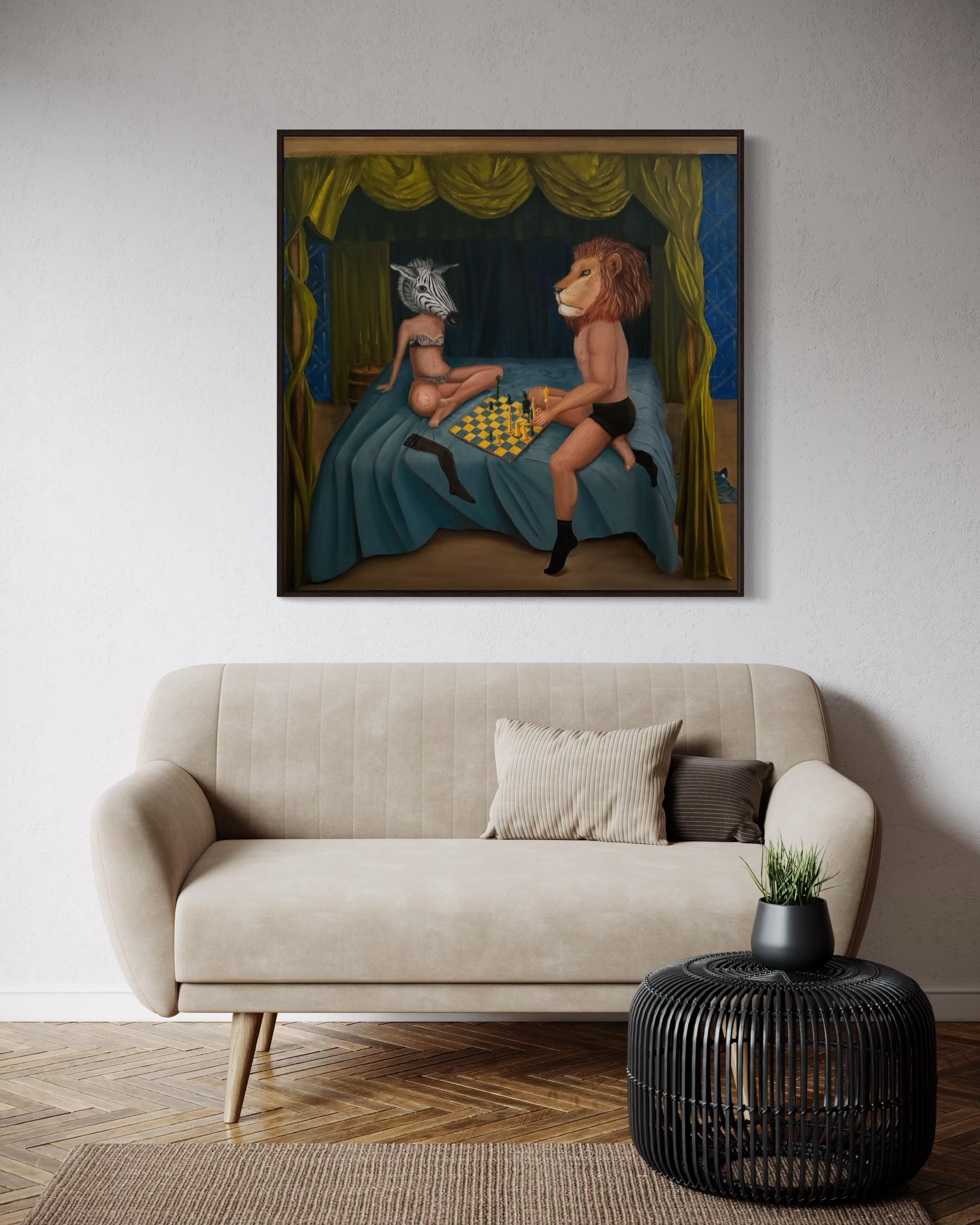 N187, 100x100cm, Öl auf Leinwand, Öl im Angebot 1