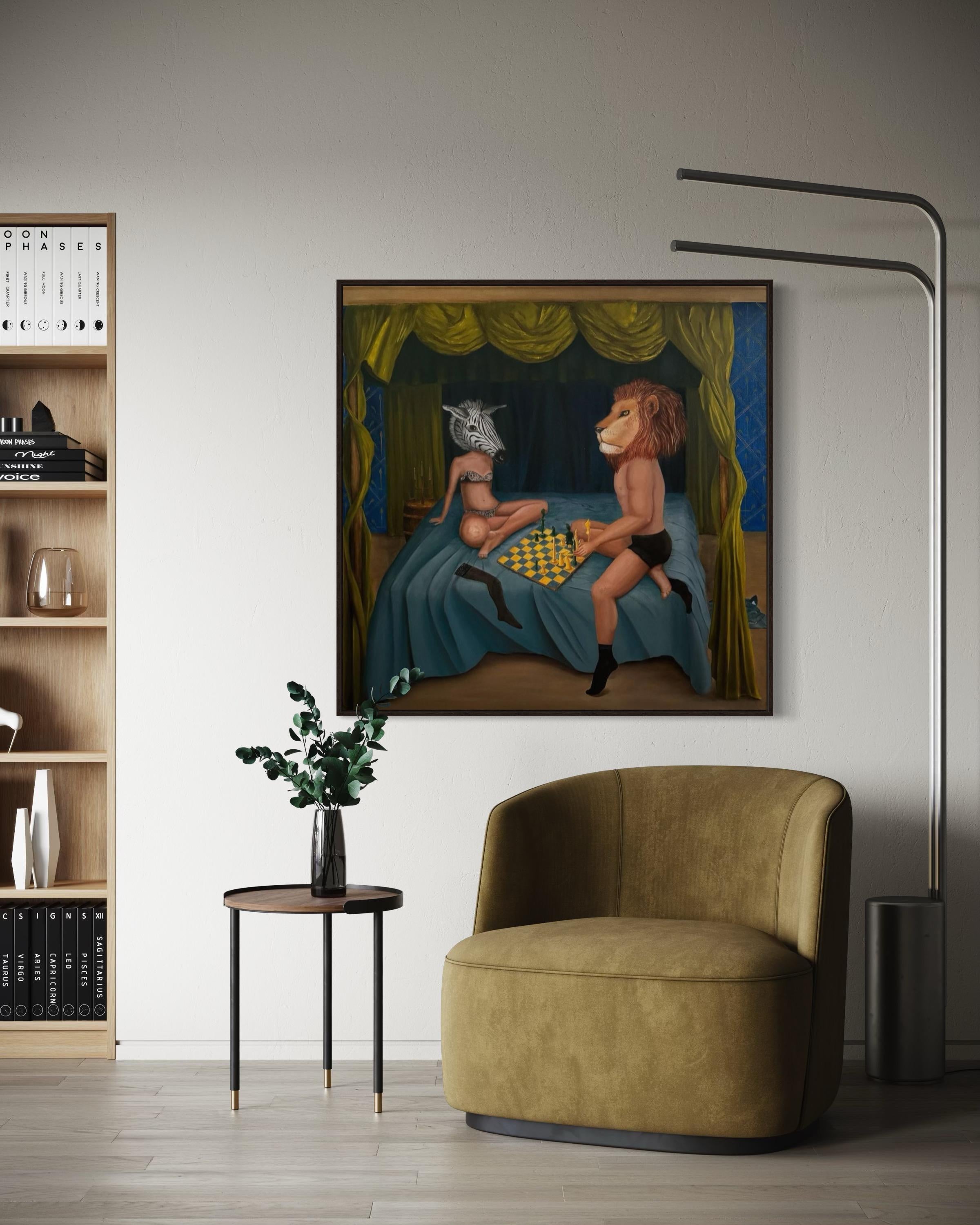 N187, 100x100cm, Öl auf Leinwand, Öl im Angebot 2
