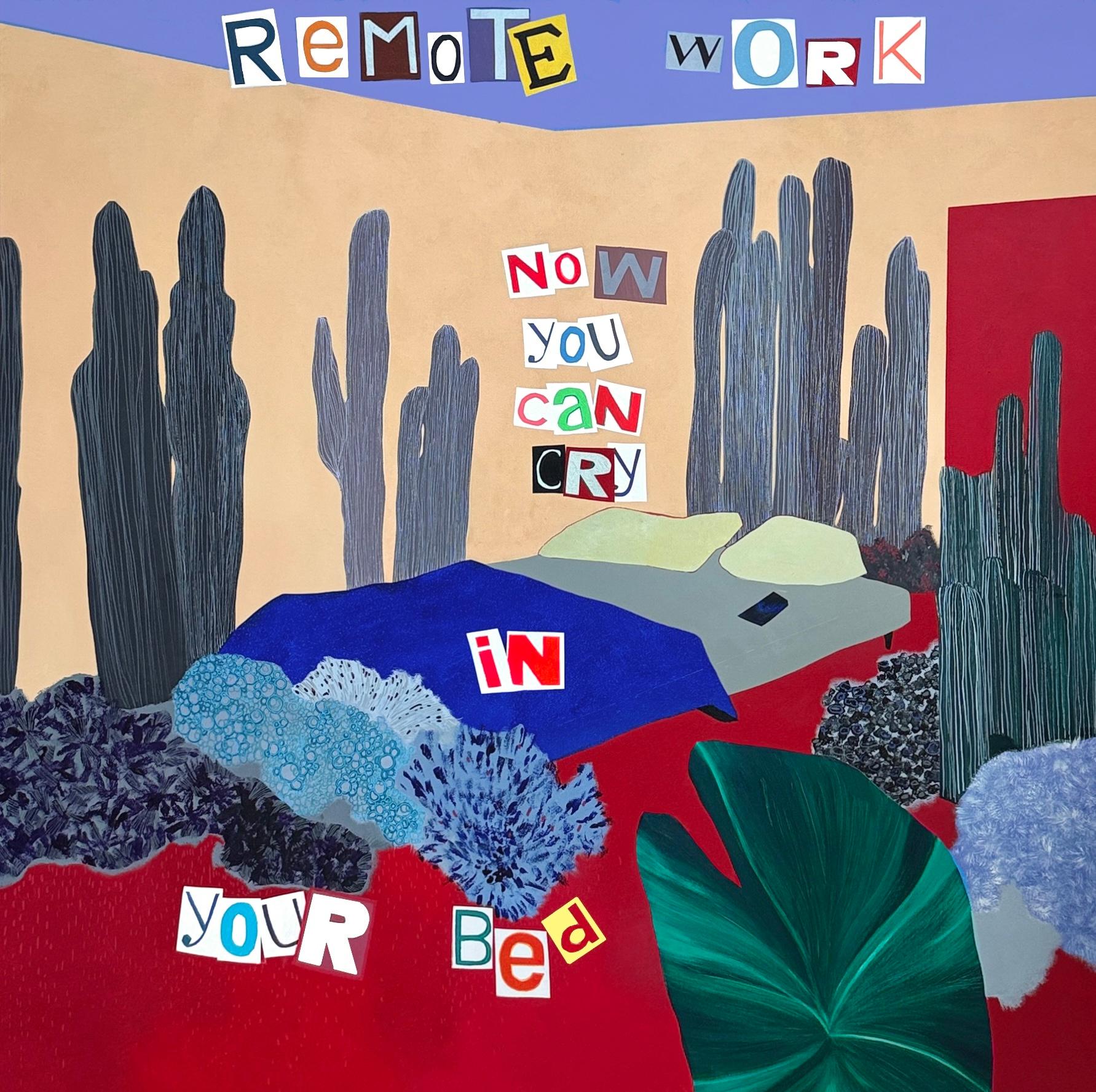 Fernarbeit, 120x120 cm, Acryl, Öl, Leinwand – Art von Elizeveta Pugacheva