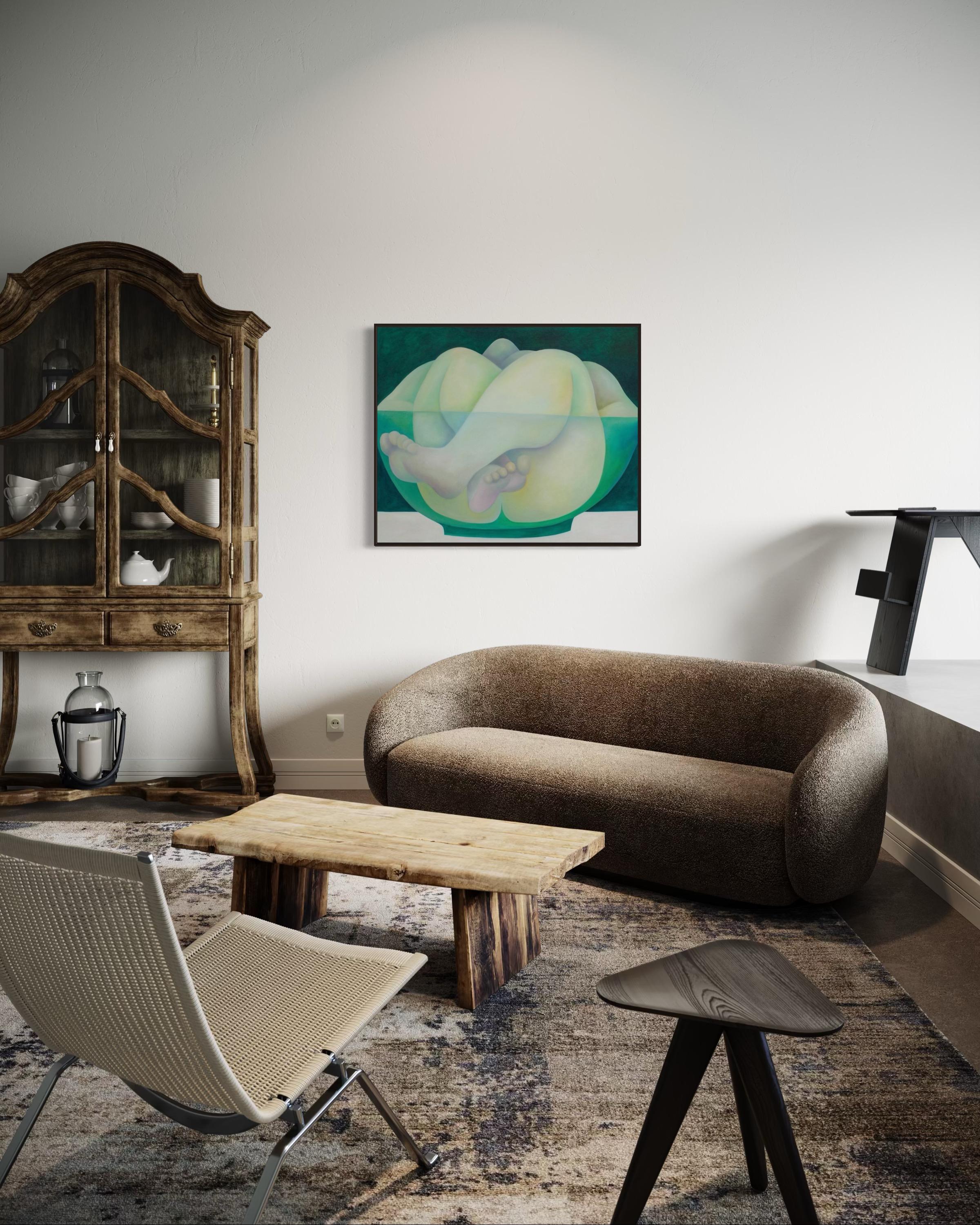 Suppen, 100x120cm, Öl auf Leinwand im Angebot 3