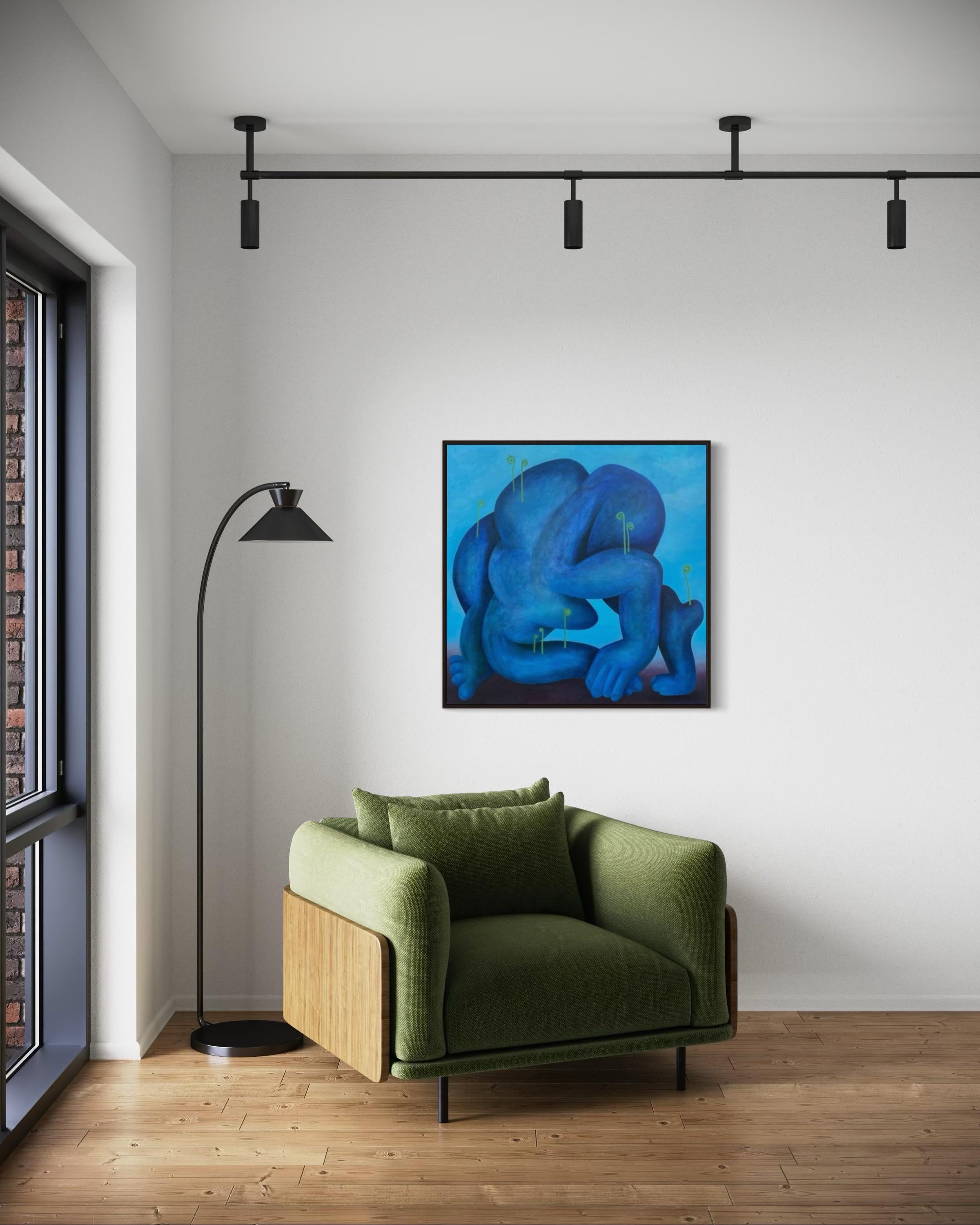 Up, 90x80cm, oil on canvas For Sale 3