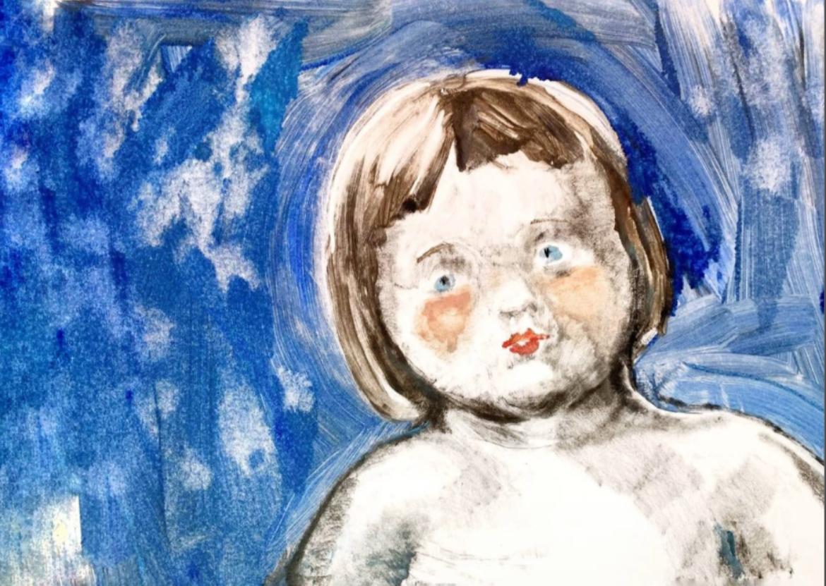 Enfance, 20x30cm, monotype/papier - Art de Ekaterina Romashkova