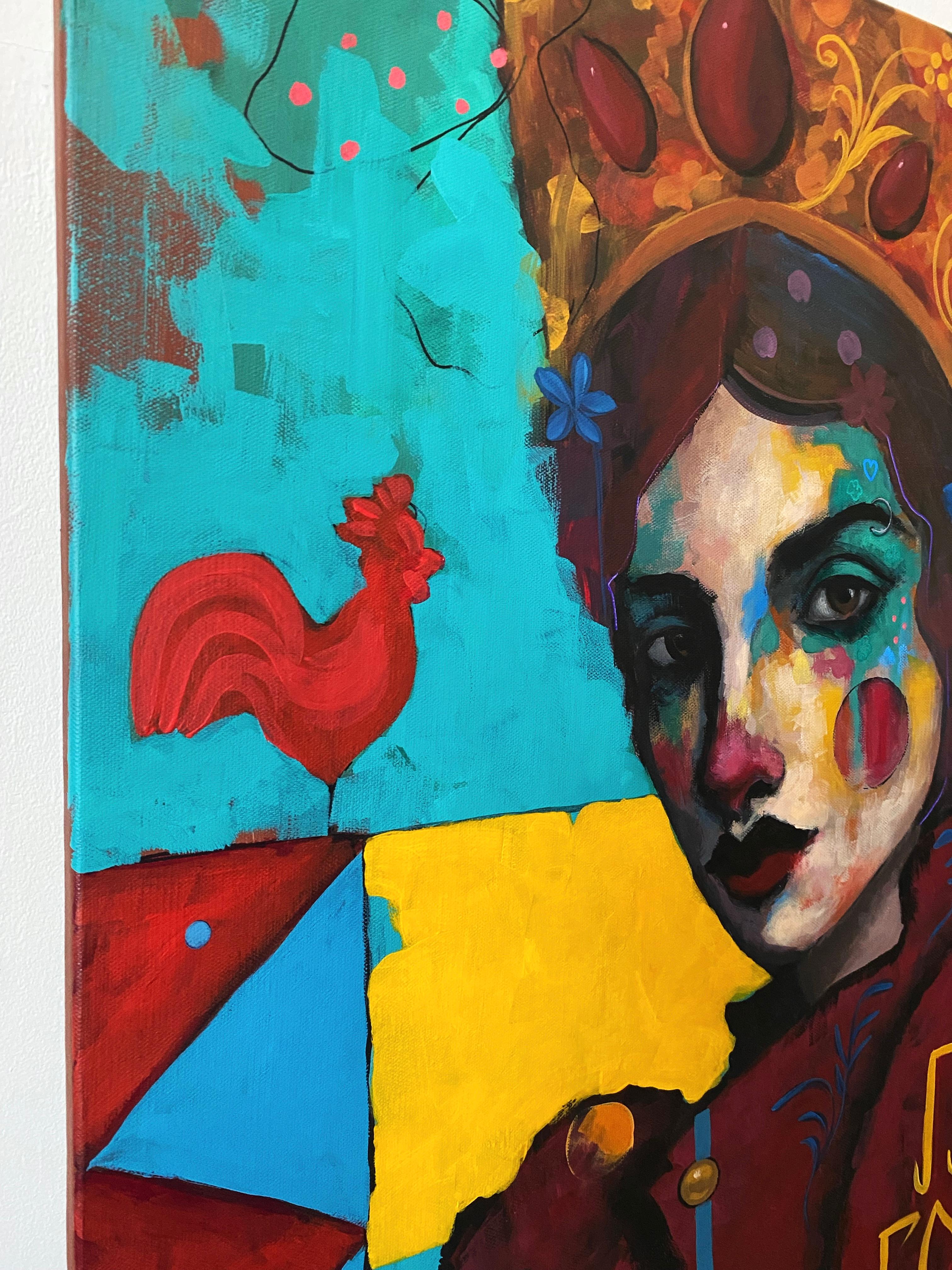 OLGA, 90x70cm, acrylic, canvas For Sale 3