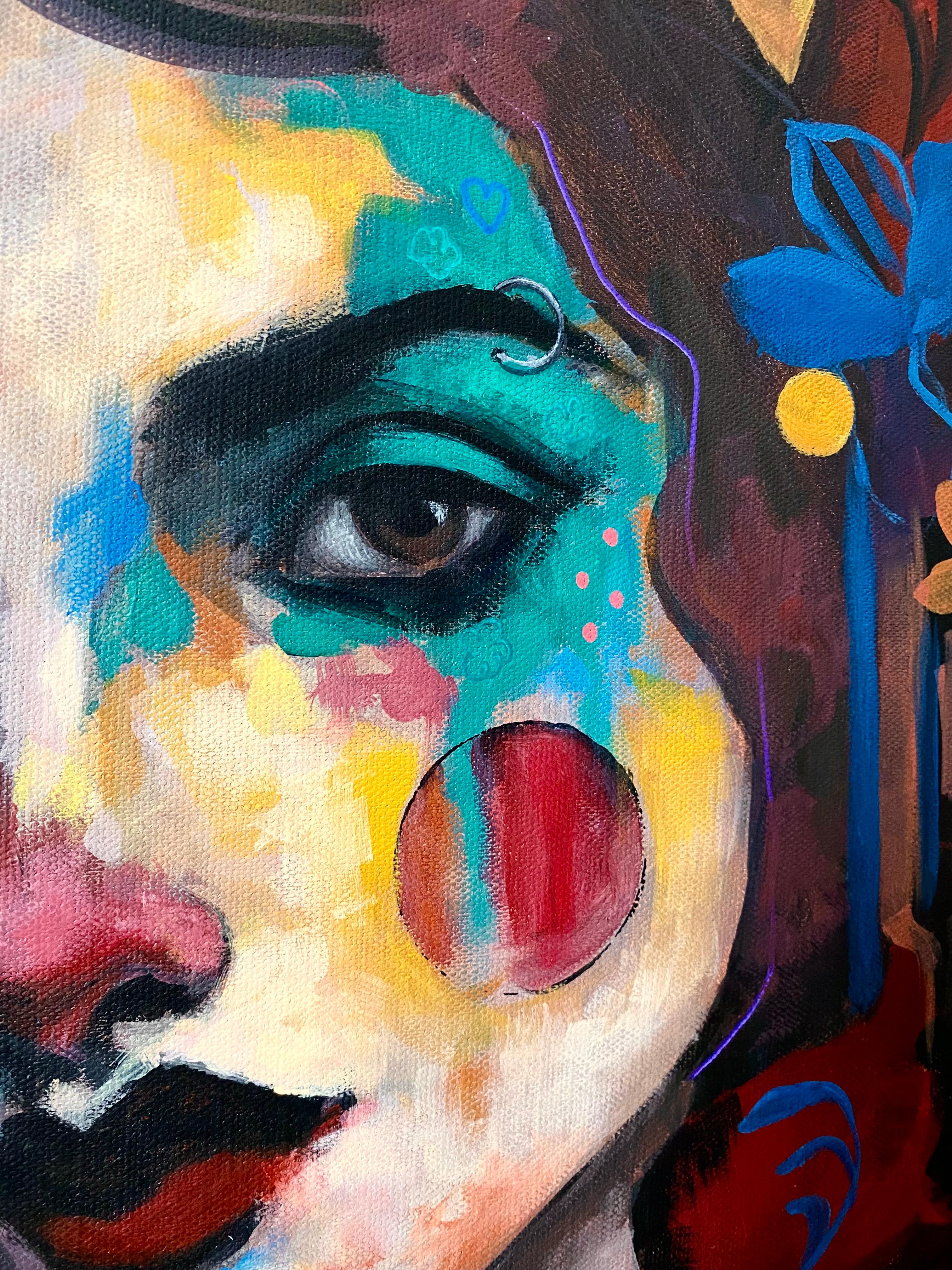 OLGA, 90x70cm, acrylic, canvas For Sale 6