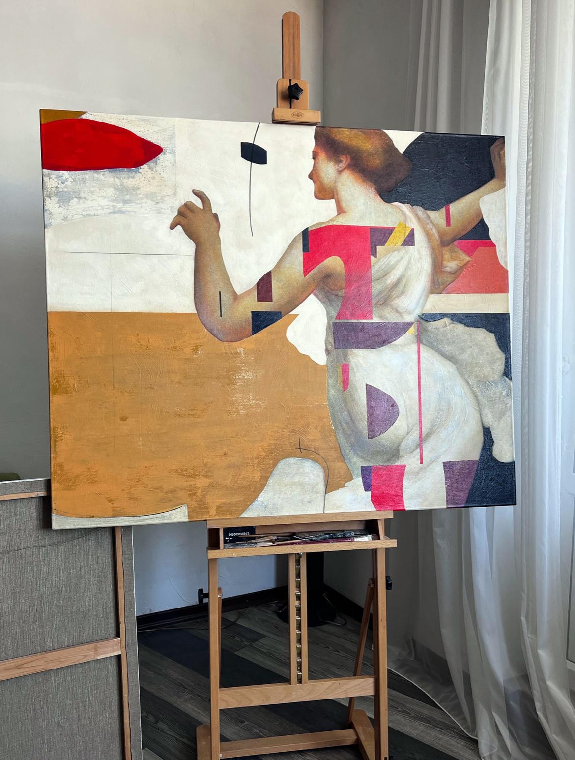 Mittags-Tanz , 100x120cm, Acryl auf Leinwand im Angebot 1