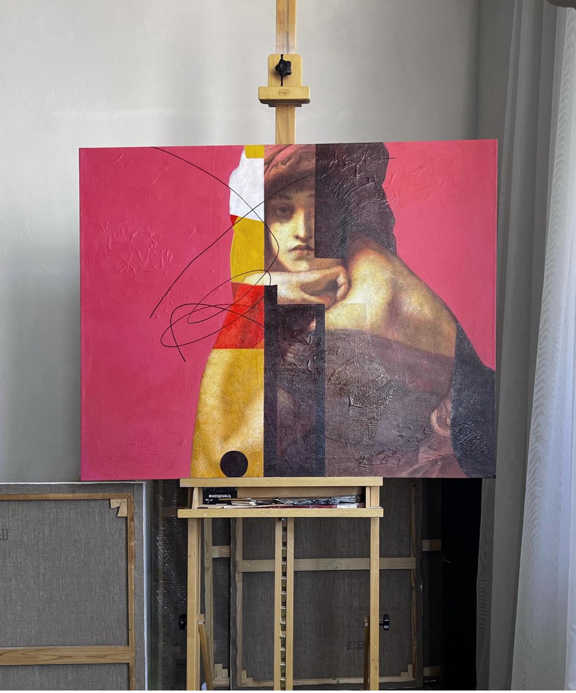 Sibylle , 80x100cm, Acryl auf Leinwand im Angebot 1