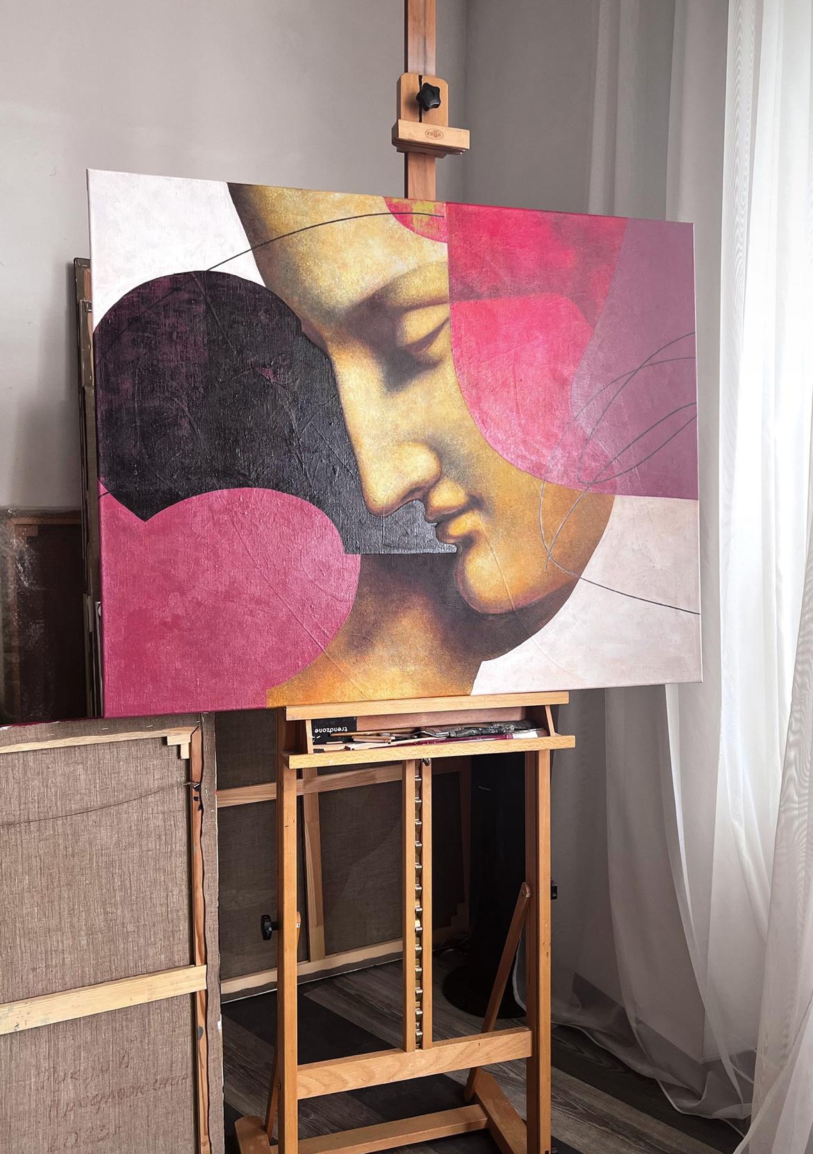 Das Erwachen der Pasithea, 80x100cm, Acryl auf Leinwand im Angebot 1
