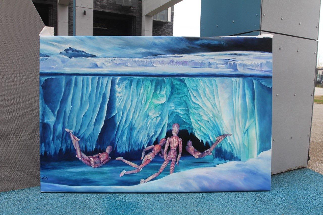 Depth, 100x150cm, acrylic on canvas - Contemporary Painting by Irina Aleksandrova