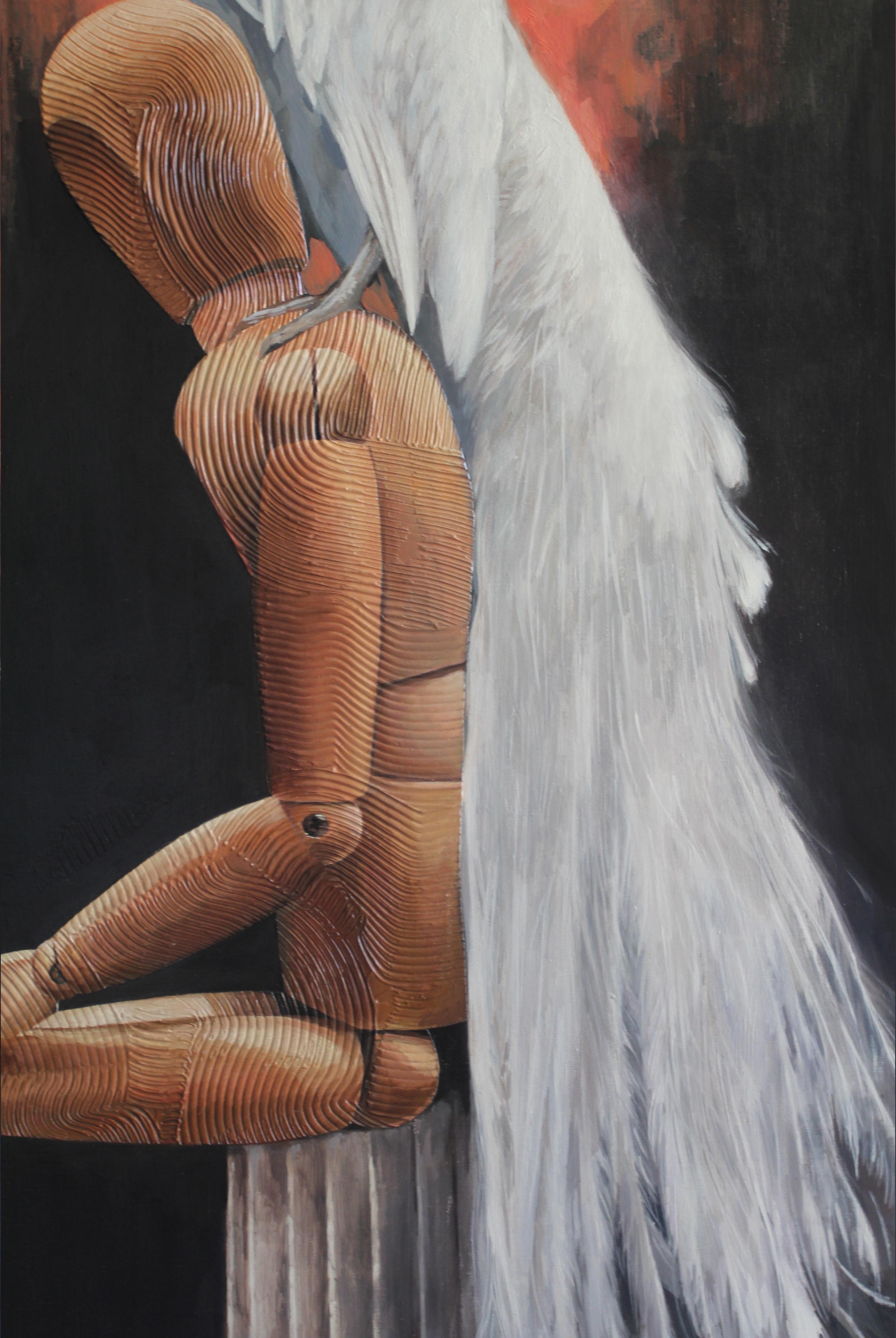 Burden, 150x100cm, oil on canvas - Contemporary Painting by Irina Aleksandrova