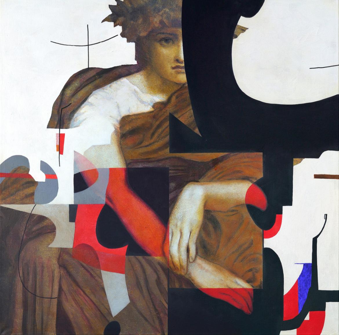 Mnemosyne. 100x100cm, acrylic on canvas - Art by Olga Rikun