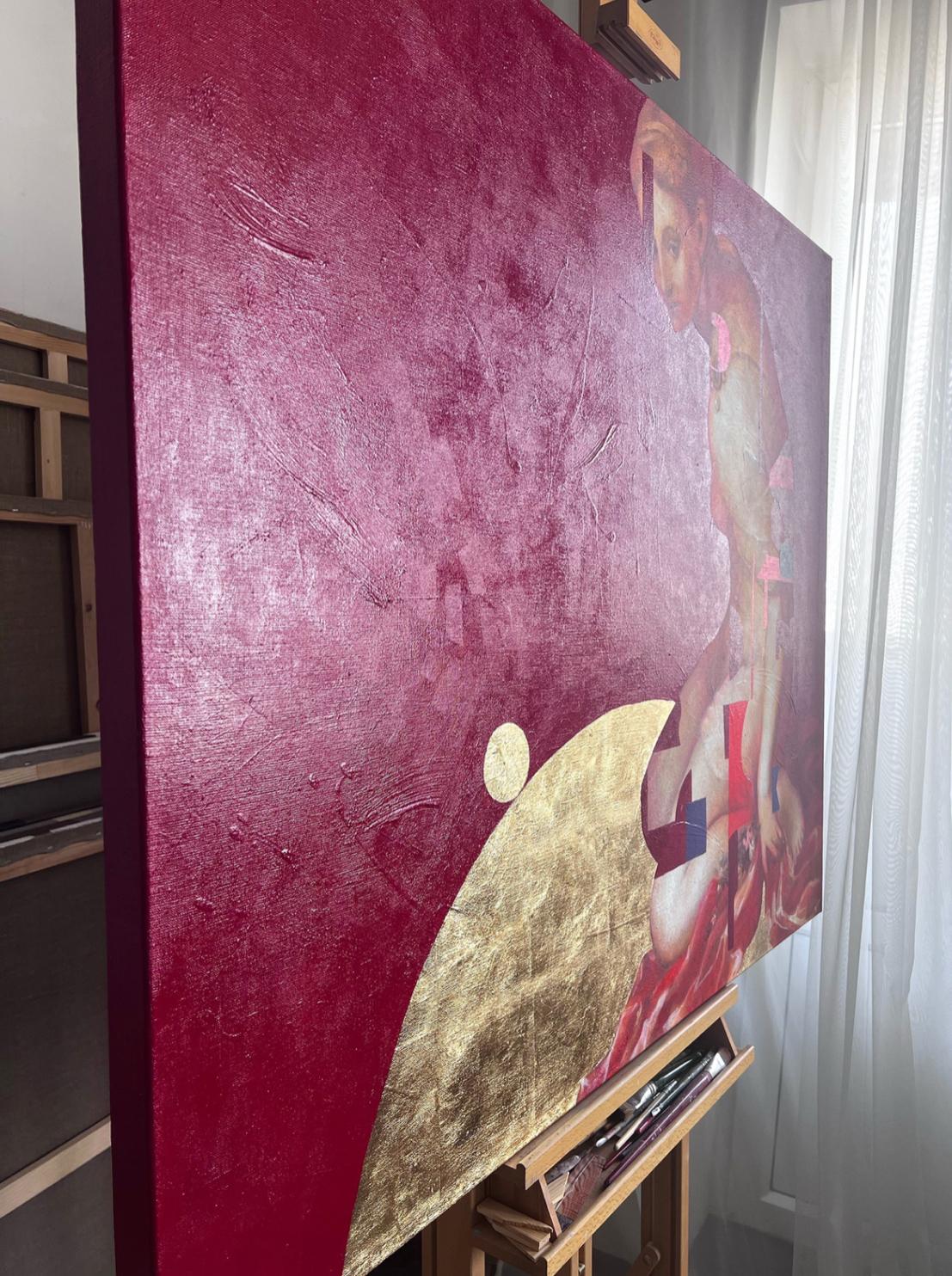 Flora, 100x120cm, acrylique sur toile en vente 1