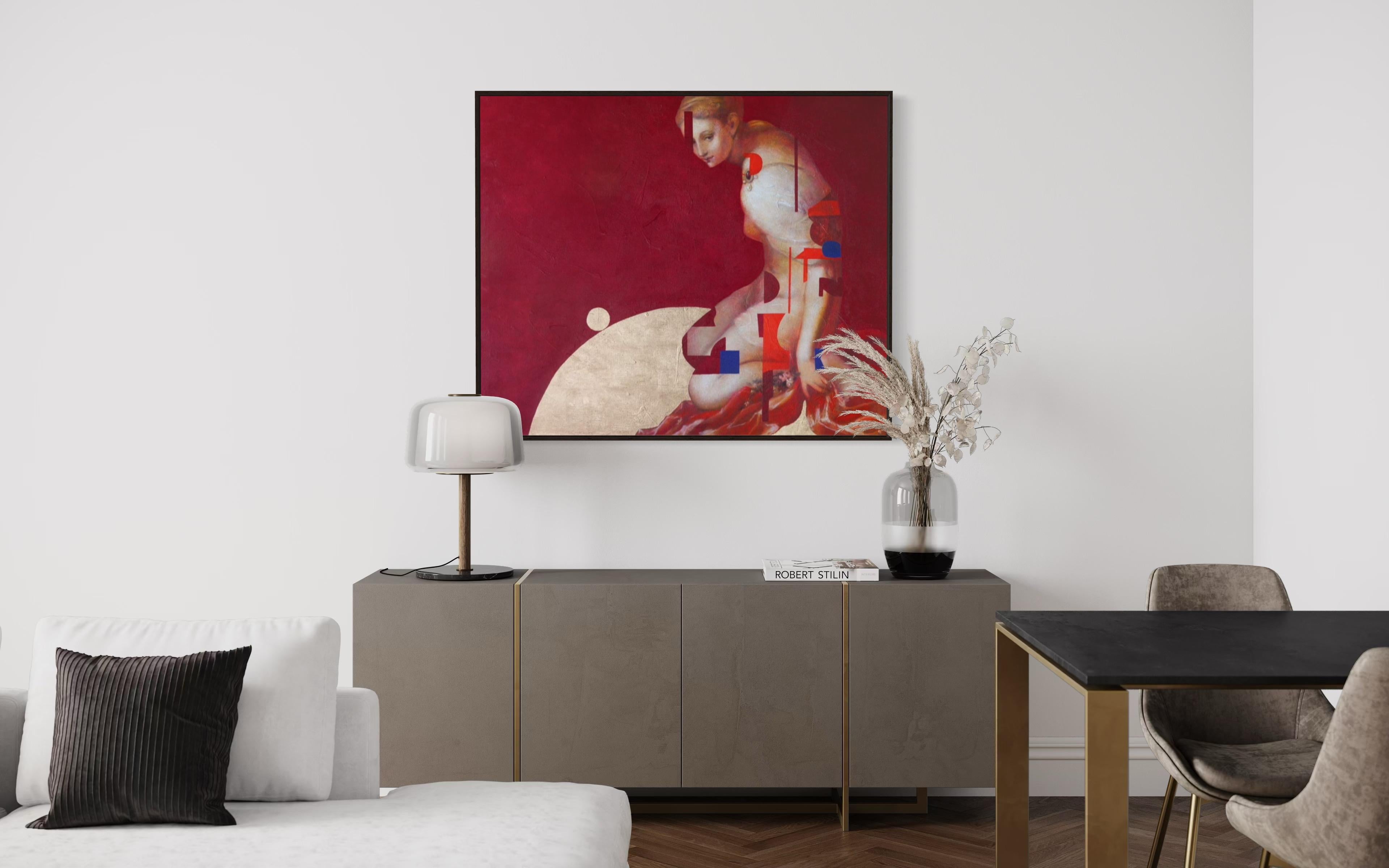 Flora, 100x120cm, acrylique sur toile en vente 2