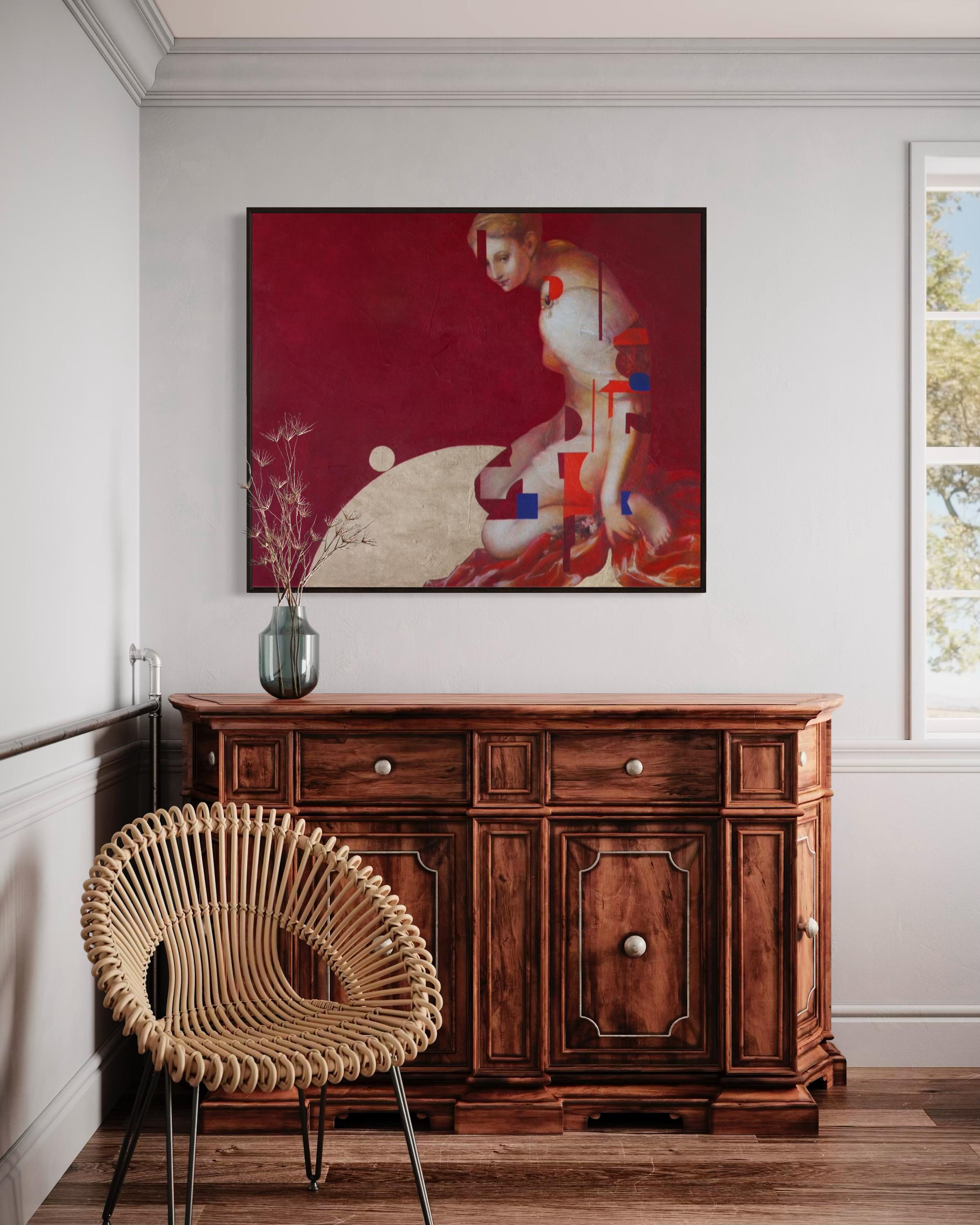 Flora, 100x120cm, acrylique sur toile en vente 4