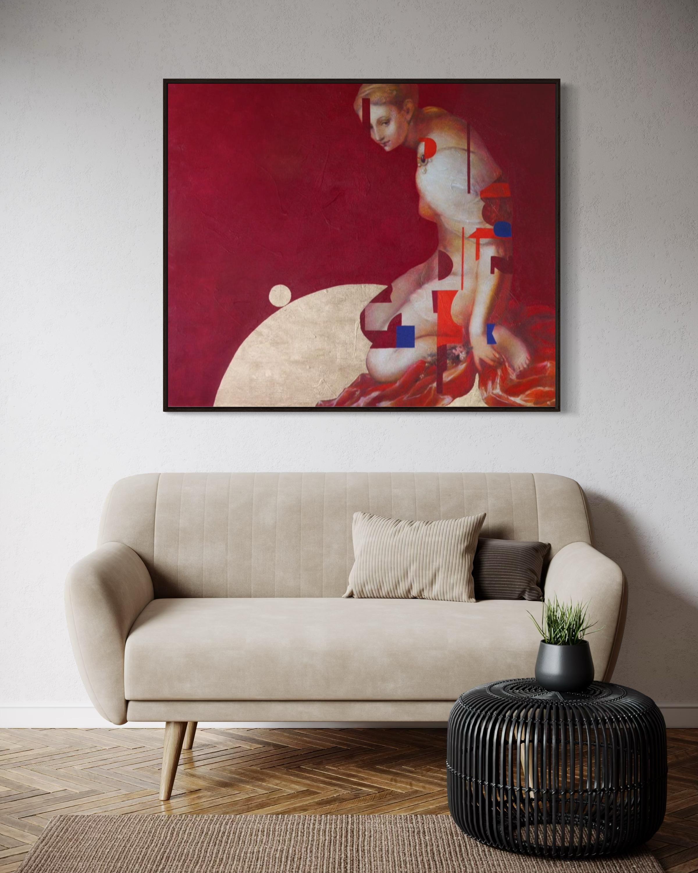 Flora, 100x120cm, acrylique sur toile en vente 5
