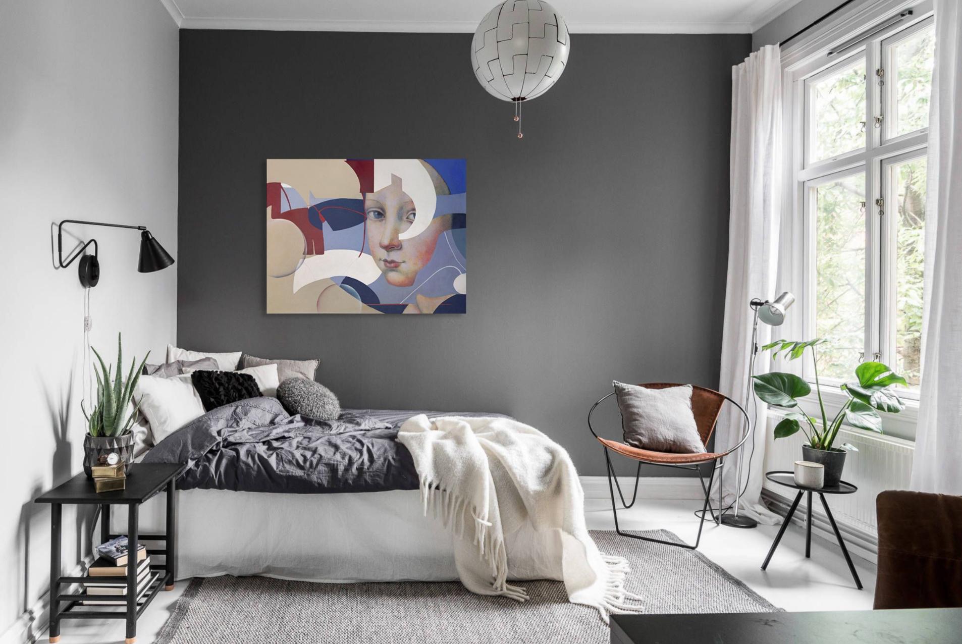 The Little Prince, 70x90cm, acrylic on canvas - Abstract Art by Olga Rikun