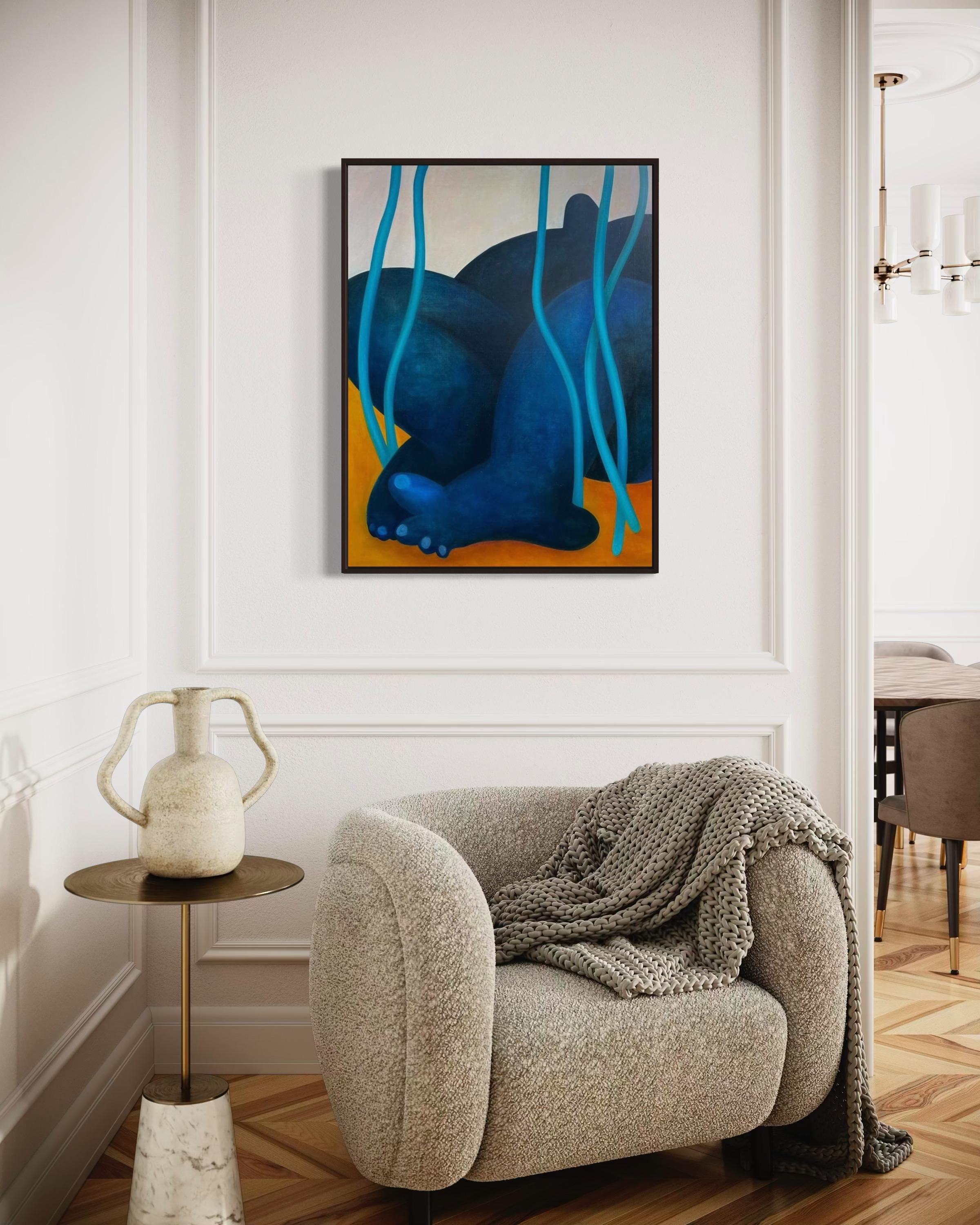 En bas, 91 x 70 cm, huile sur toile en vente 1