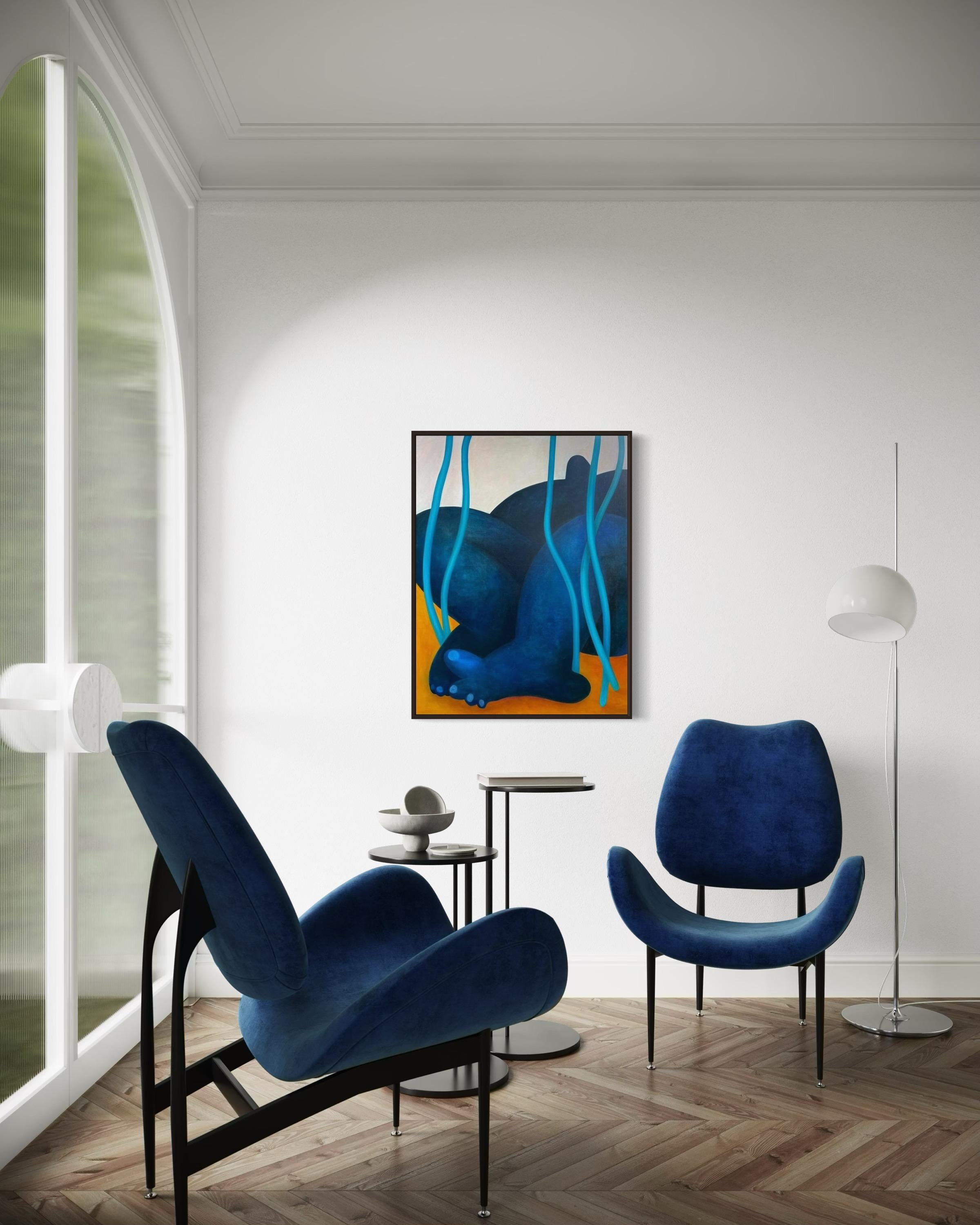 En bas, 91 x 70 cm, huile sur toile en vente 4