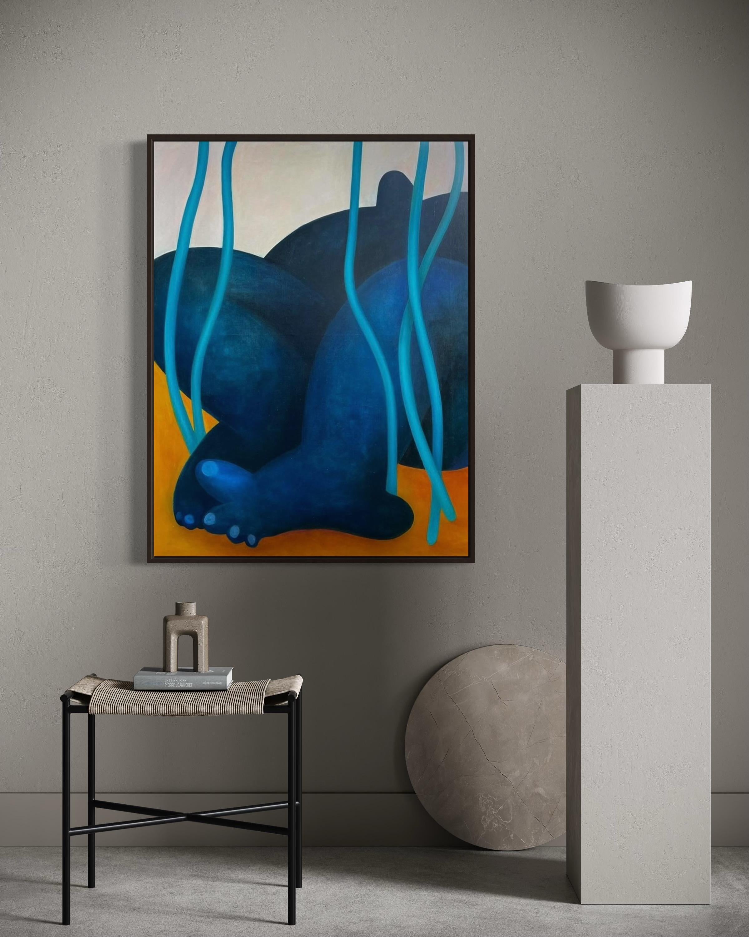 En bas, 91 x 70 cm, huile sur toile en vente 7