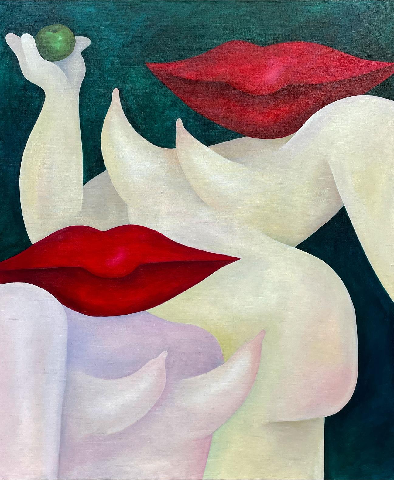 Apple, 100x80cm, oil on canvas - Painting by Tasya Vasilkova