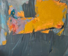 Paysage de montagne, 100x110cm, huile sur toile