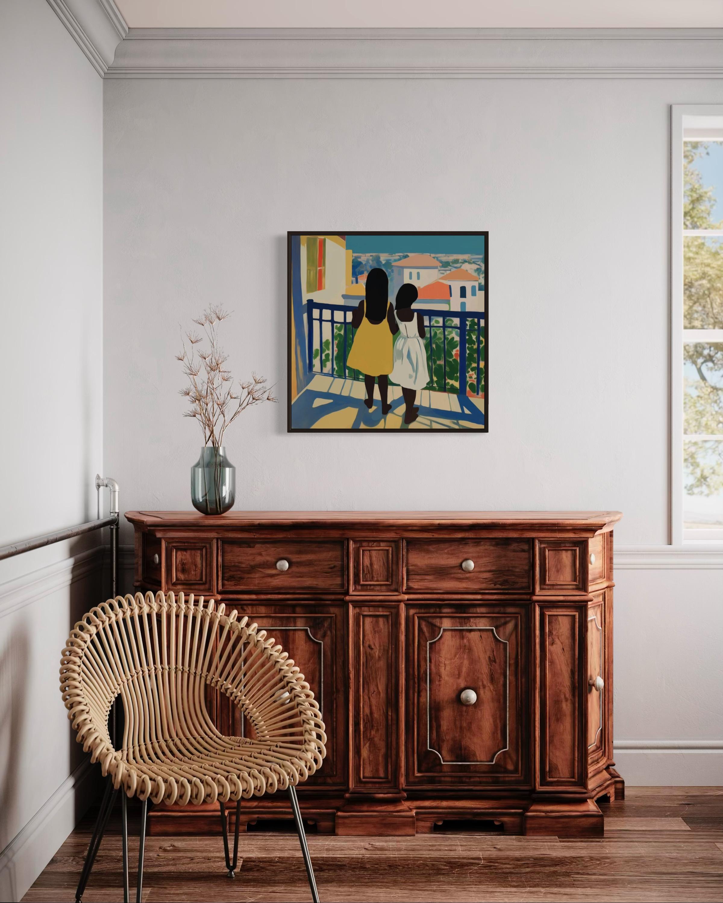 sisterhood , 70x70cm, print on canvas.Edition 20 pcs. - Pop Art Art by Nina Tsoriti