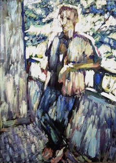 Der Mann auf dem Balkon, 130x95 cm, Öl auf Leinwand