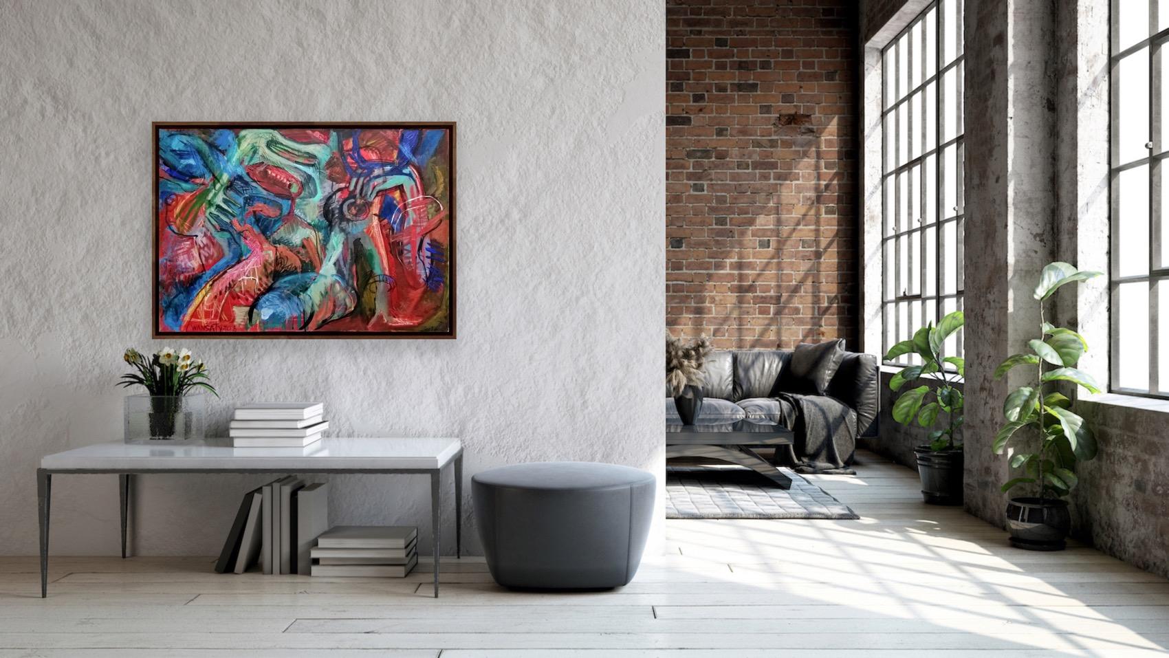 Immersion, 70x100cm, acrylic, oil, canvas - Neo-Expressionist Art by Tatiana Levchenko