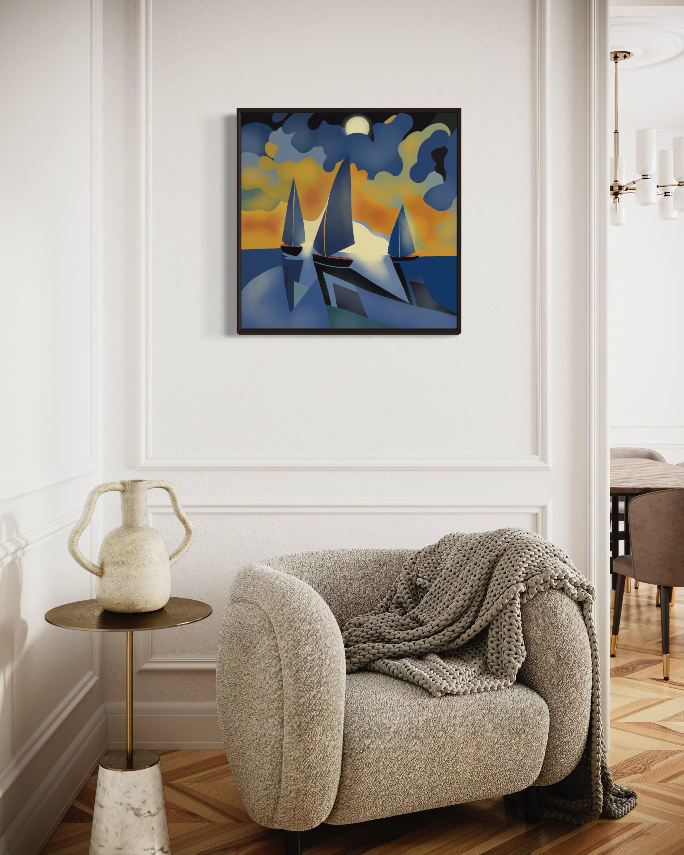 Seascape , 70x70cm, impression sur toile, édition 20 pcs. en vente 1