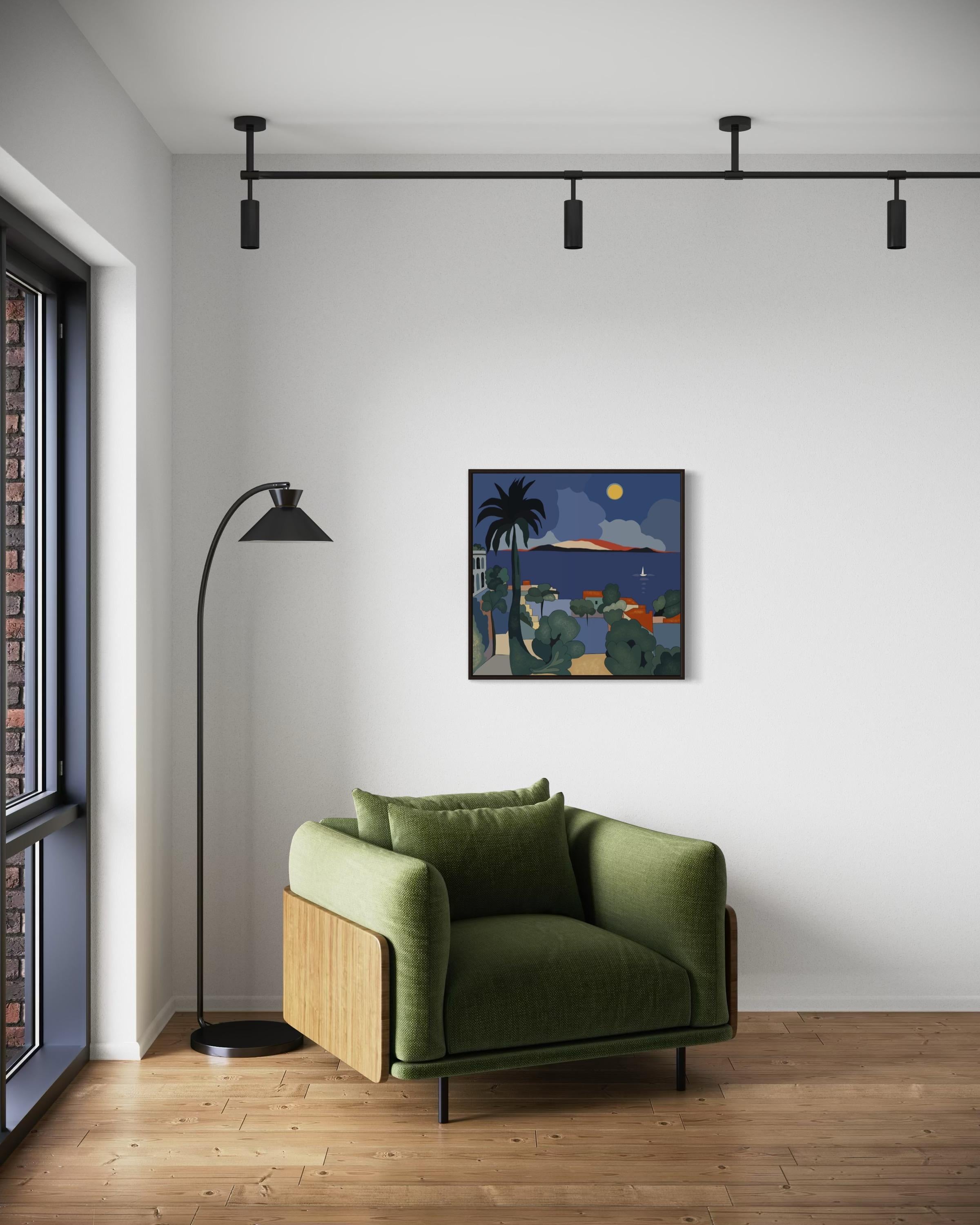 Seascape , 70x70cm, print on canvas.Edition 20 pcs. - Pop Art Print by Nina Tsoriti