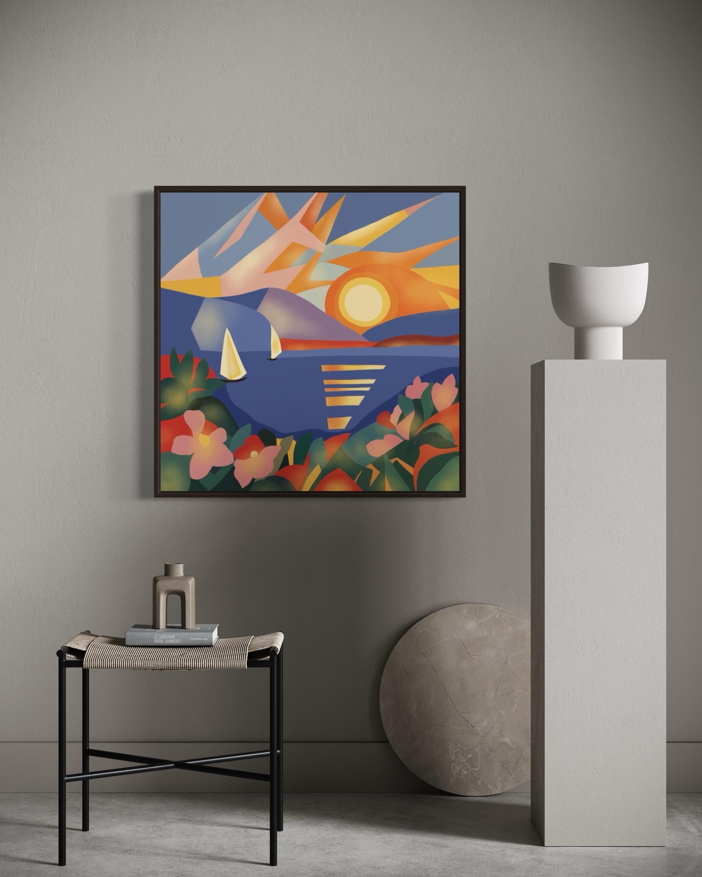 Seascape , 70x70cm, impression sur toile, édition 20 pcs. en vente 2