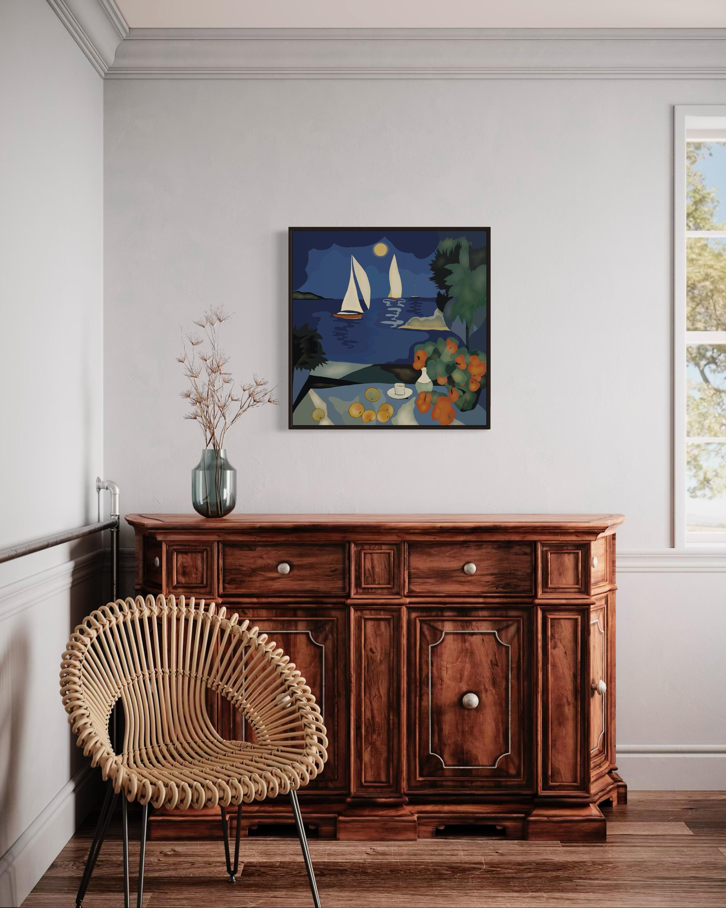 Seascape , 70x70cm, impression sur toile, édition 20 pcs. en vente 2