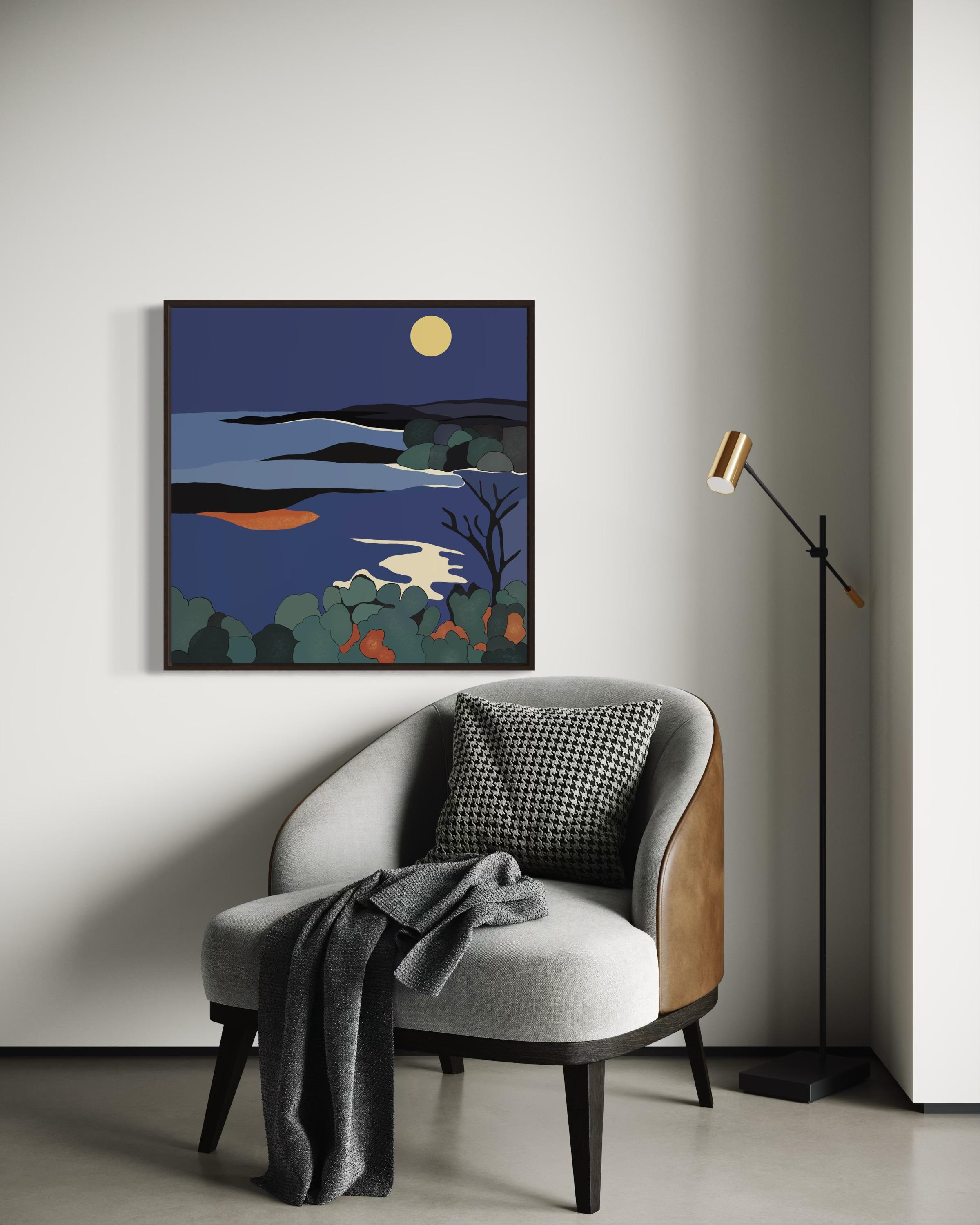 Seascape , 70x70cm, impression sur toile, édition 20 pcs. en vente 2
