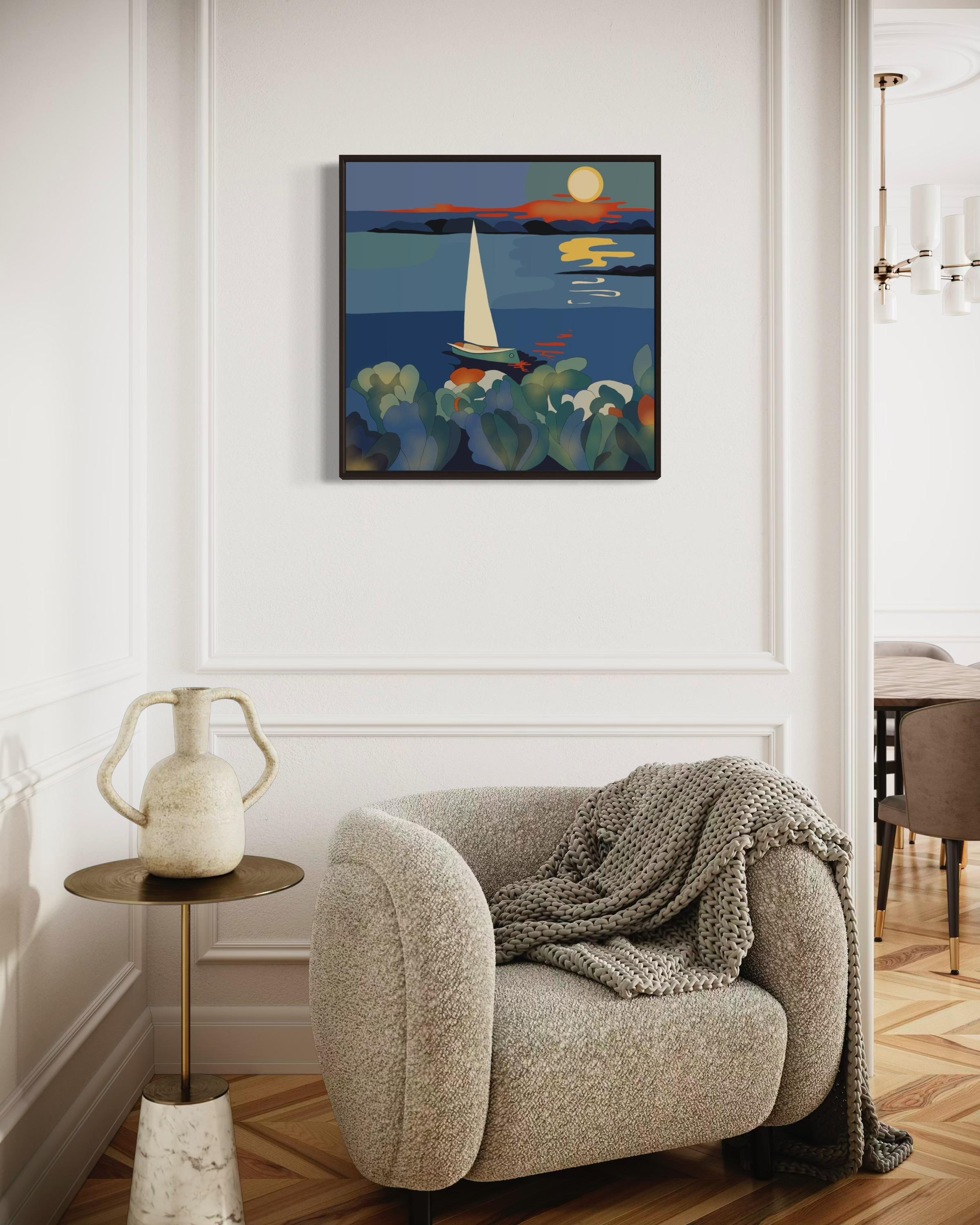 Seascape , 70x70cm, print on canvas.Edition 20 pcs. For Sale 1