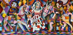 Pink Races, 100x200cm, Oil/Sand/Canvas( sewn from several parts)