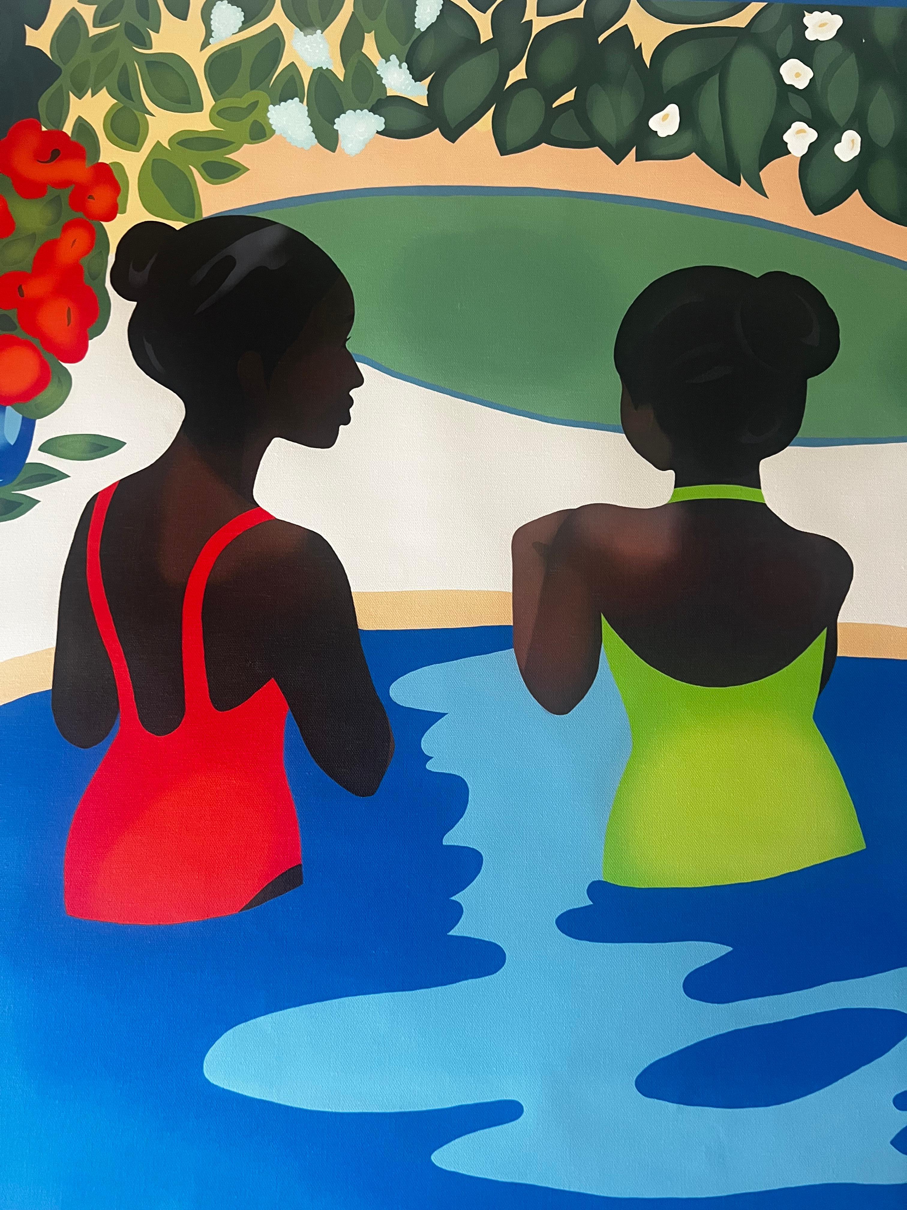 hermandad , 70x70cm, impresión sobre lienzo.Edición 20 uds. - Print Arte pop de Nina Tsoriti