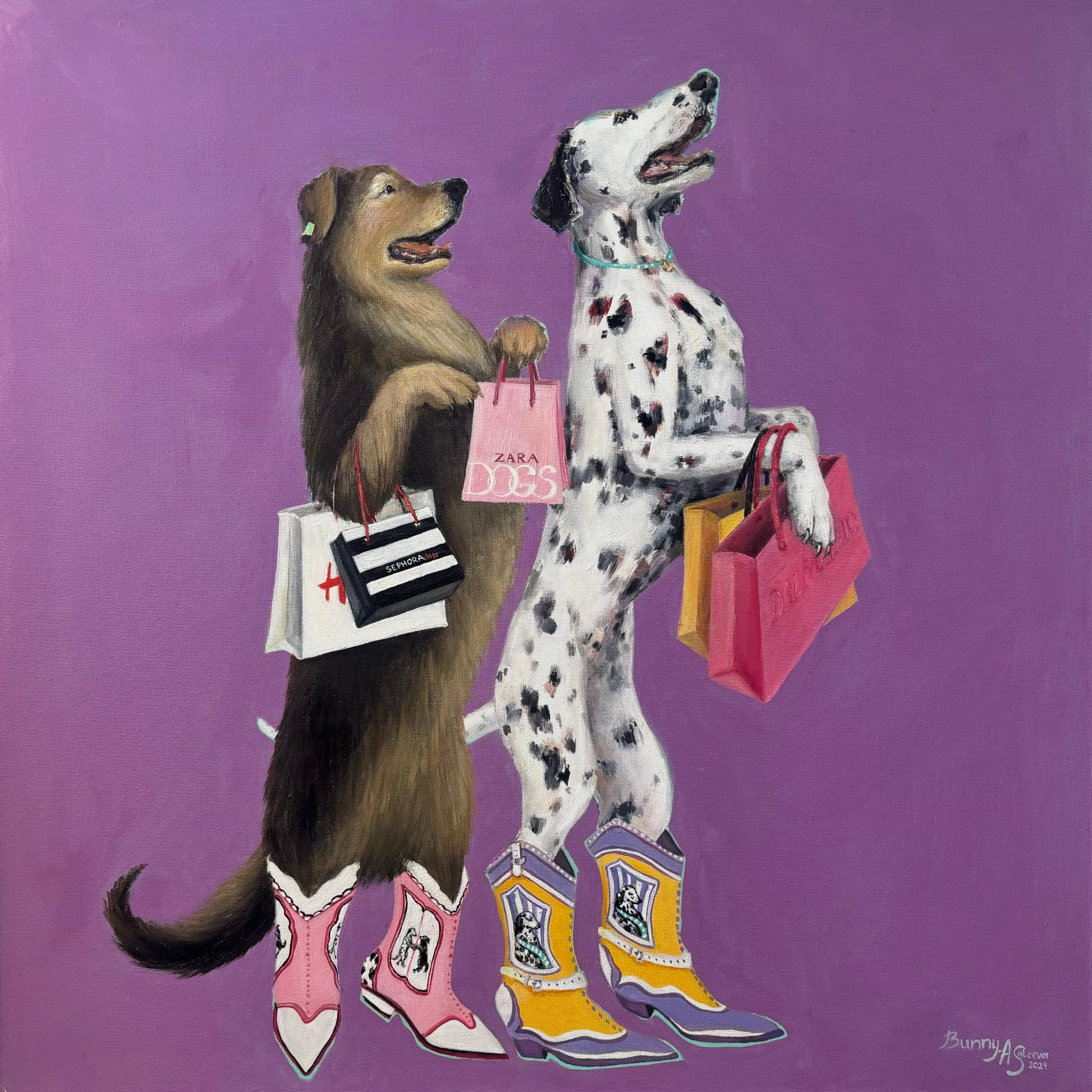 Black Friday , 80x80 cm, oil on canvas - Painting by Alina Salieva
