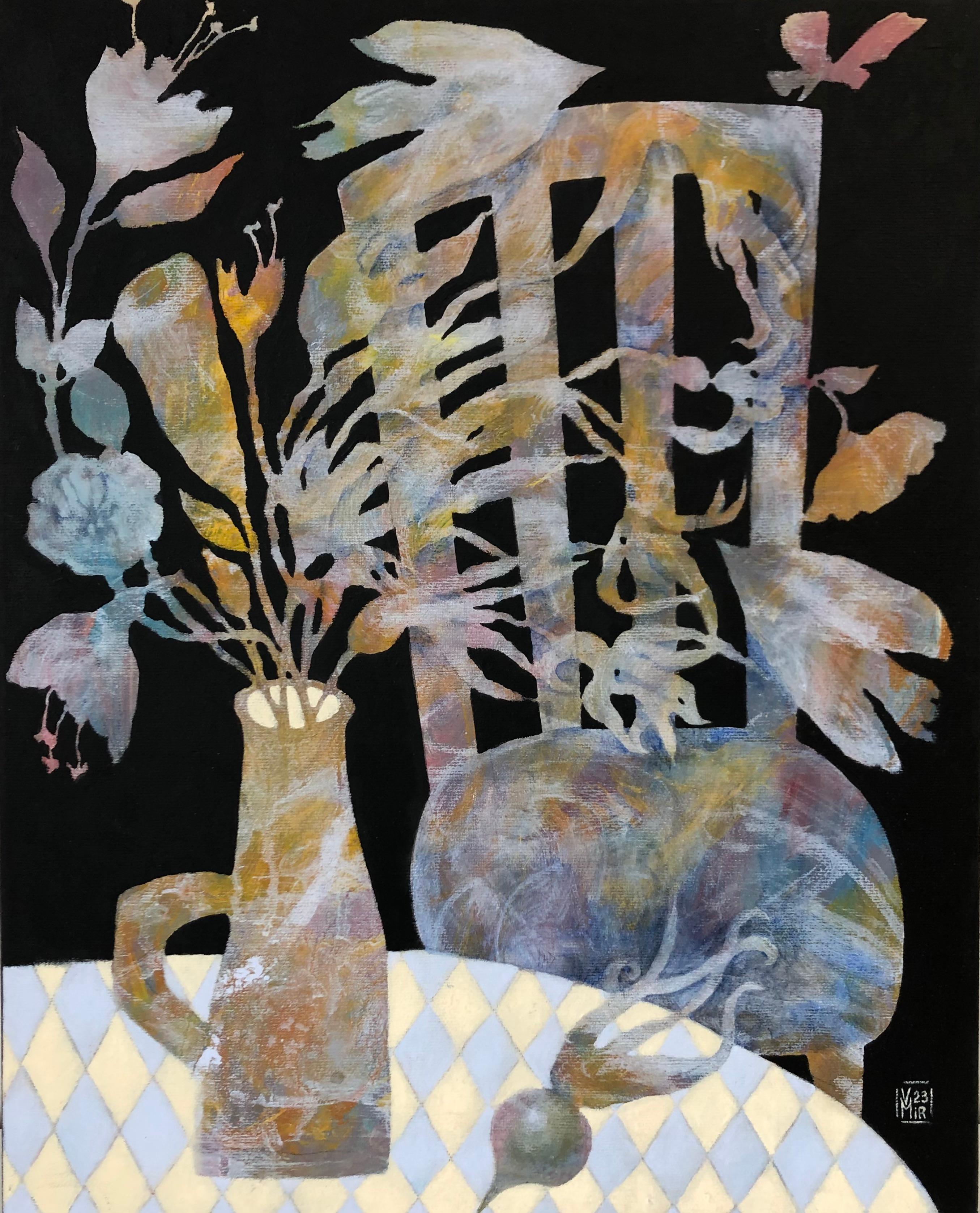 Messaggeri, 50x40cm, acrilico su tela - Art di Valentina Mir