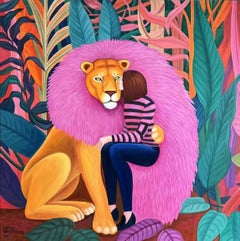 Lionheart, 100x100cm, oil on canvas