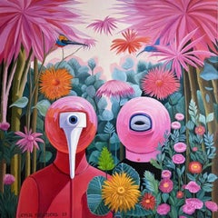 Binary code, 100x100cm, oil on canvas