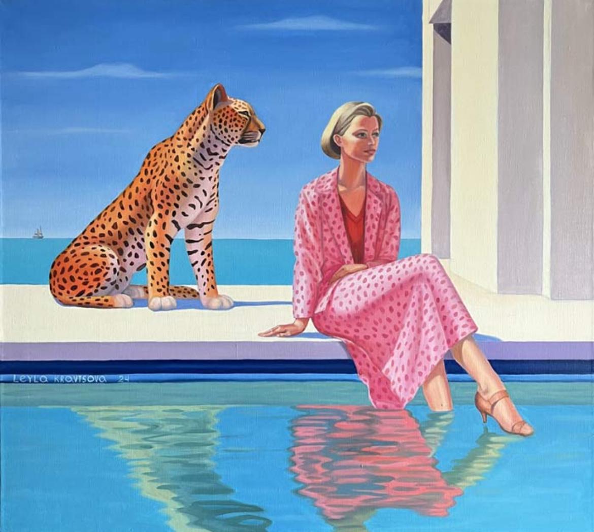 Hunting, 90x100cm, oil on canvas - Art by Leyla Kravtsova